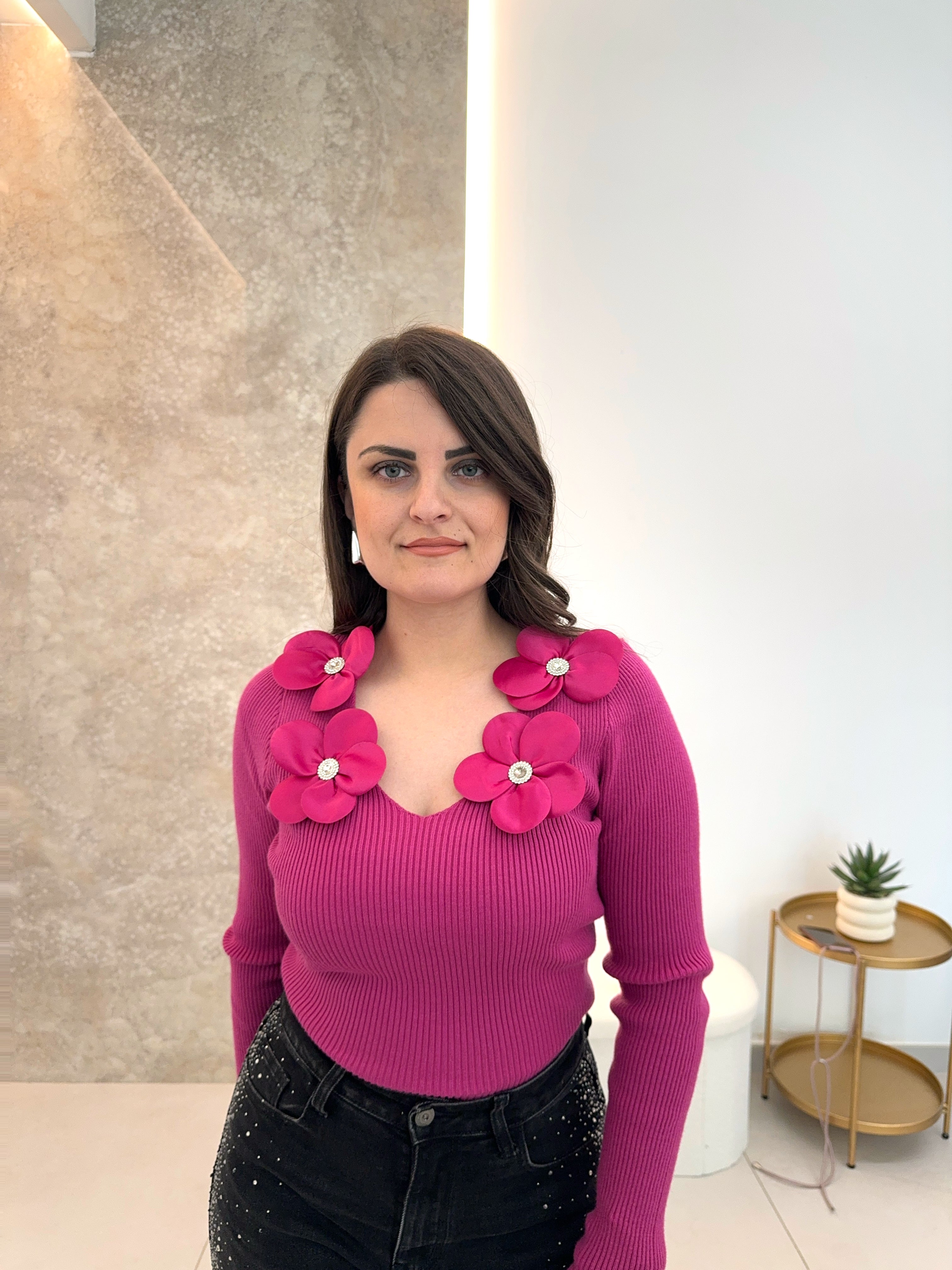 Maglia Flowers magenta