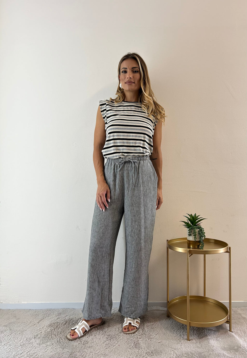 Pantaloni Zaira grigio