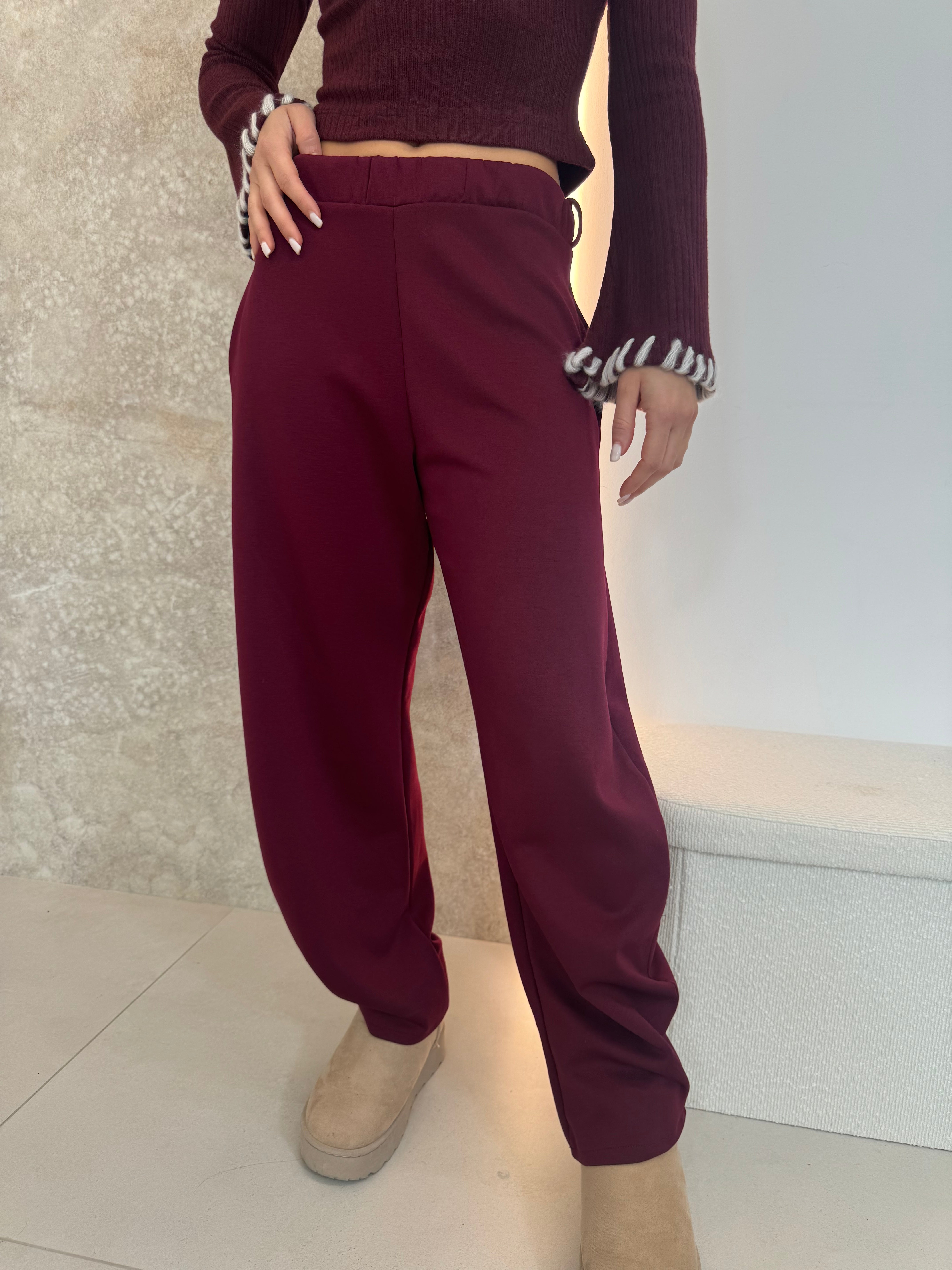 Pantaloni Ballon wine