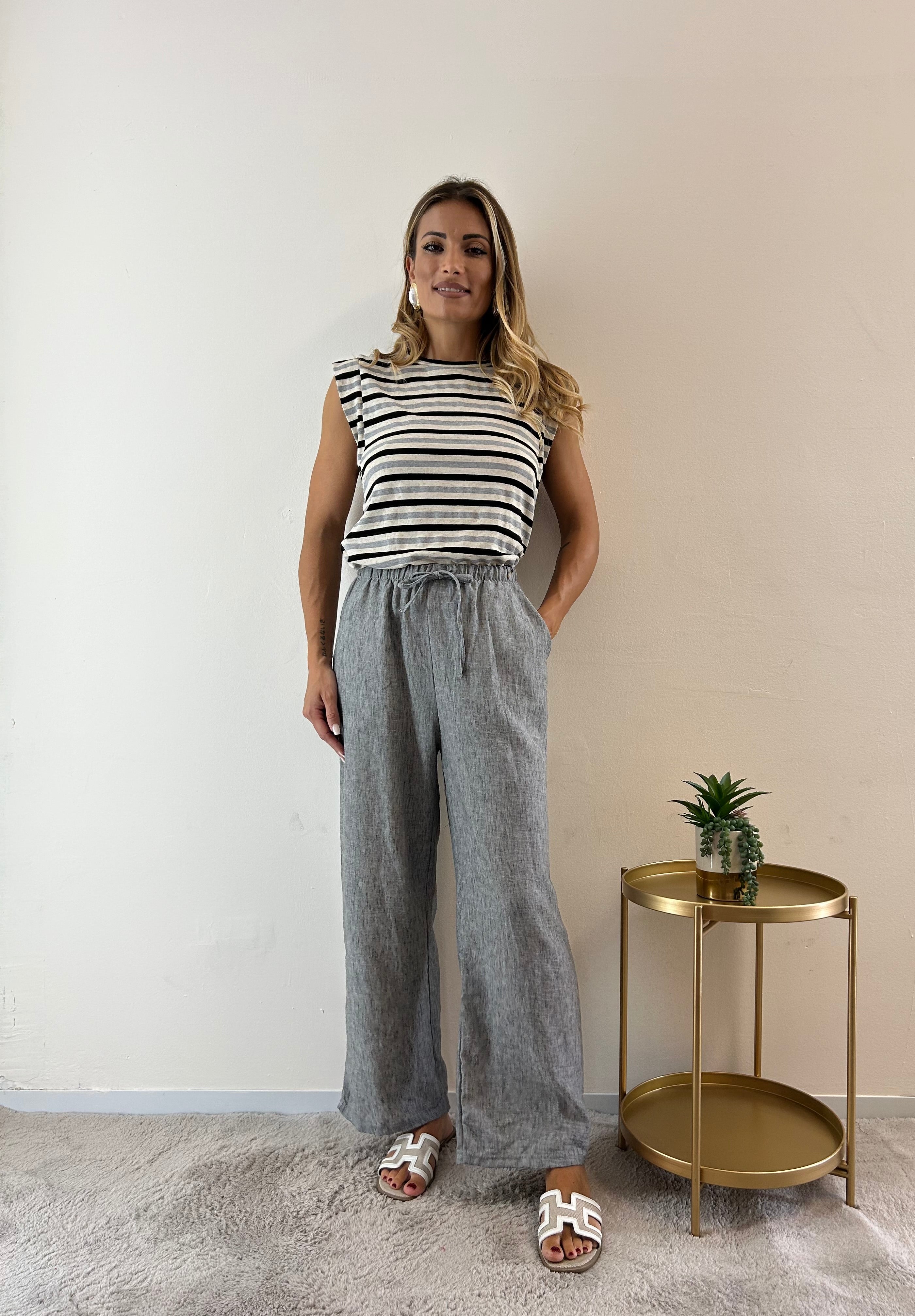 Pantaloni Zaira grigio