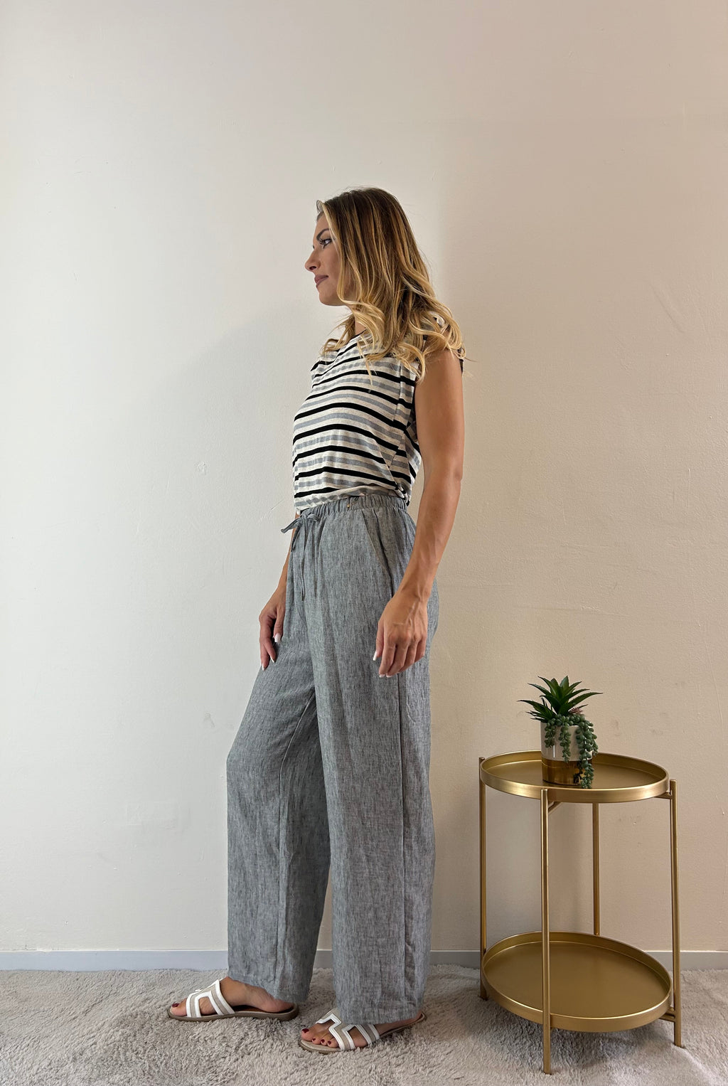 Pantaloni Zaira grigio