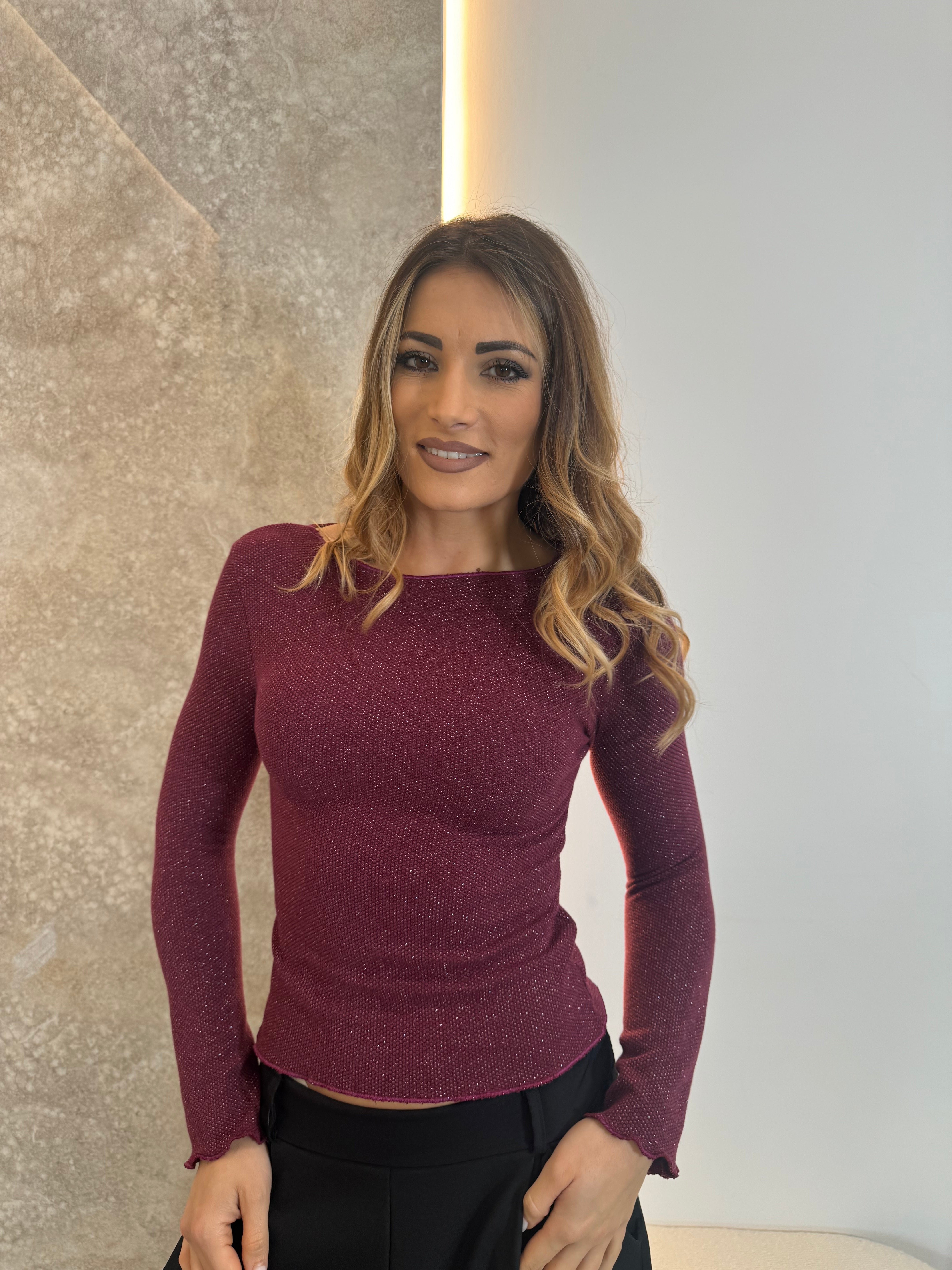 Maglioncino Kelly bordeaux