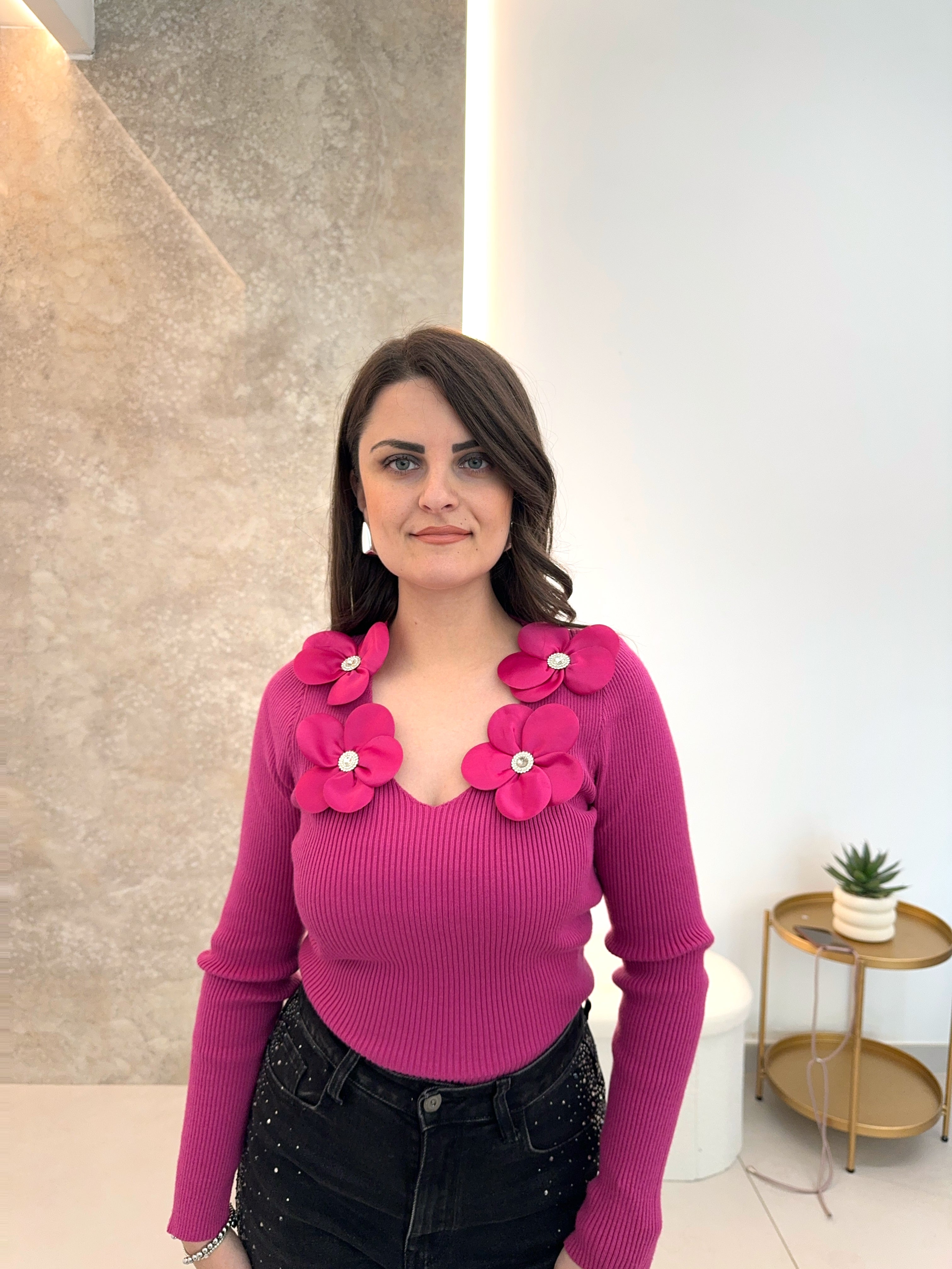 Maglia Flowers magenta