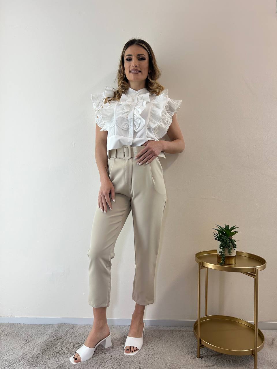 Pantaloni Ivana beige