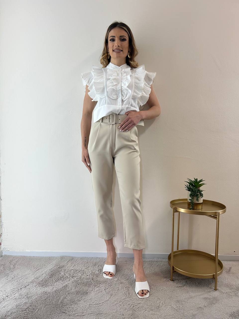 Pantaloni Ivana beige