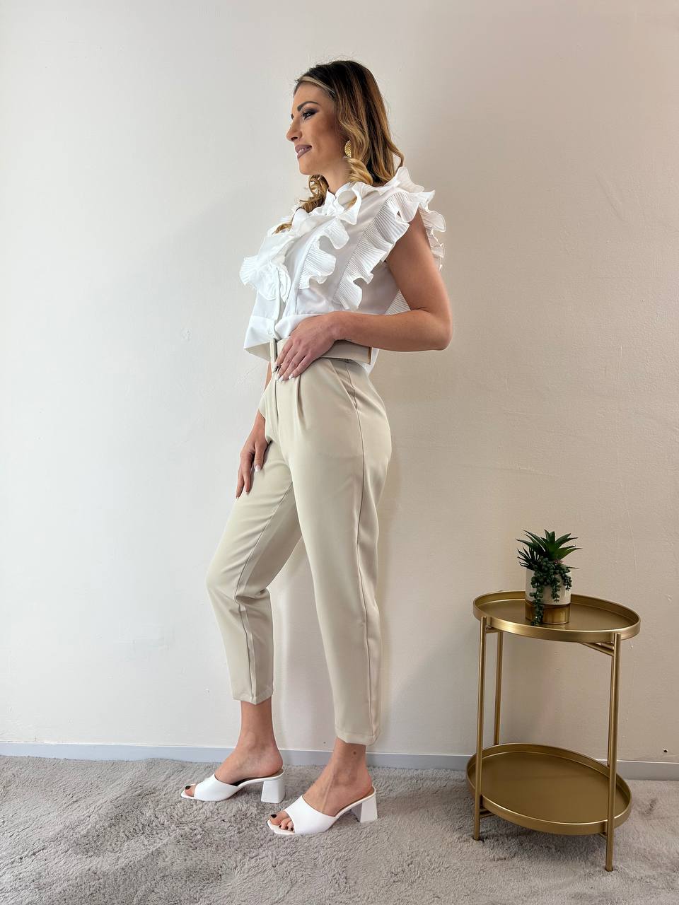 Pantaloni Ivana beige
