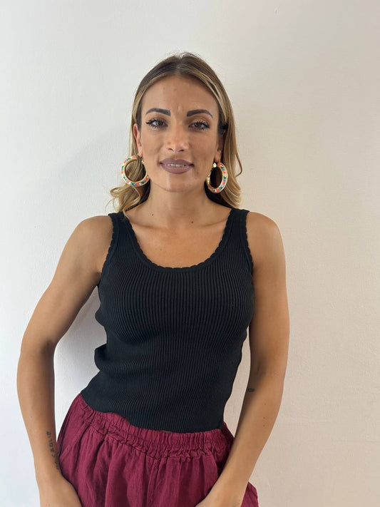 Top Silvia nero