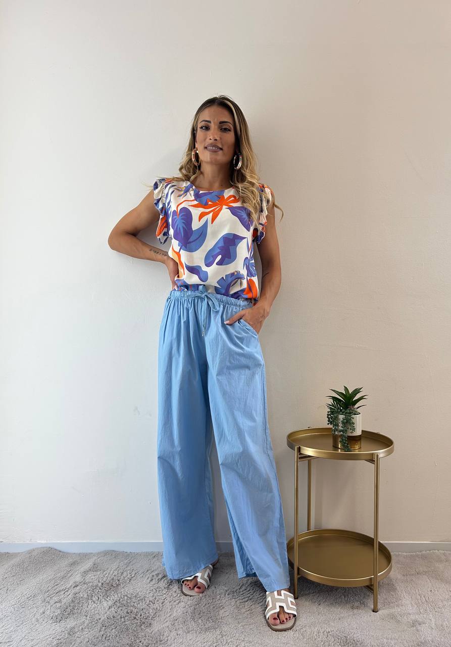 Pantaloni Lorella azzurro