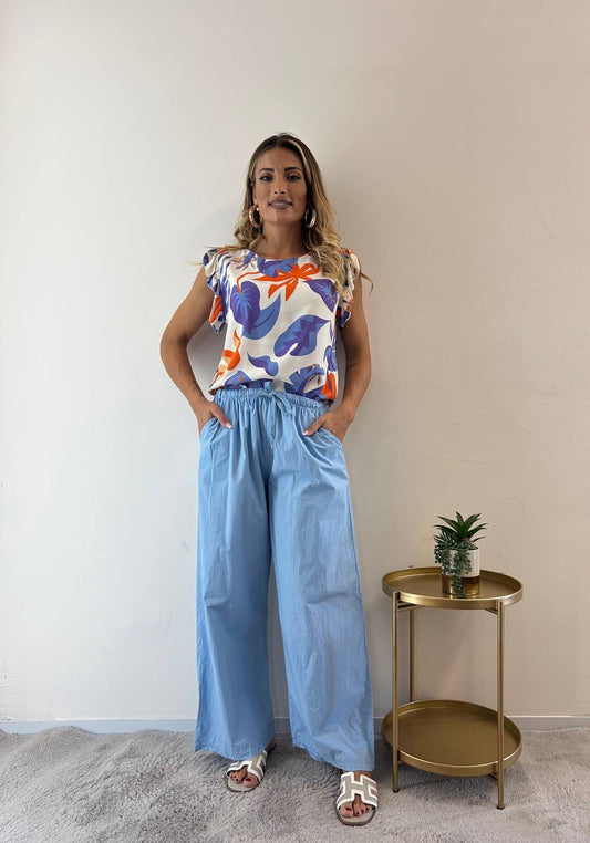 Pantaloni Lorella azzurro