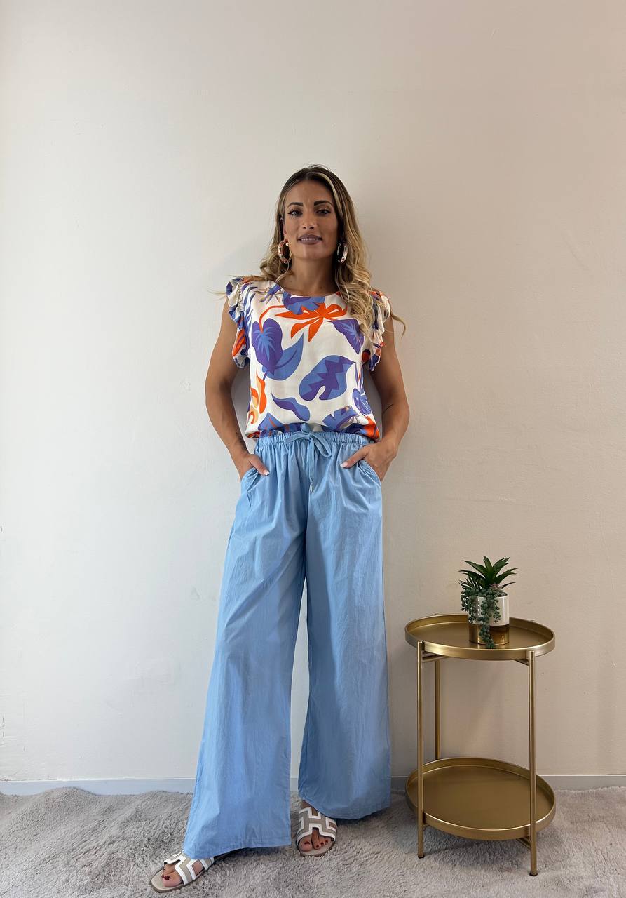 Pantaloni Lorella azzurro