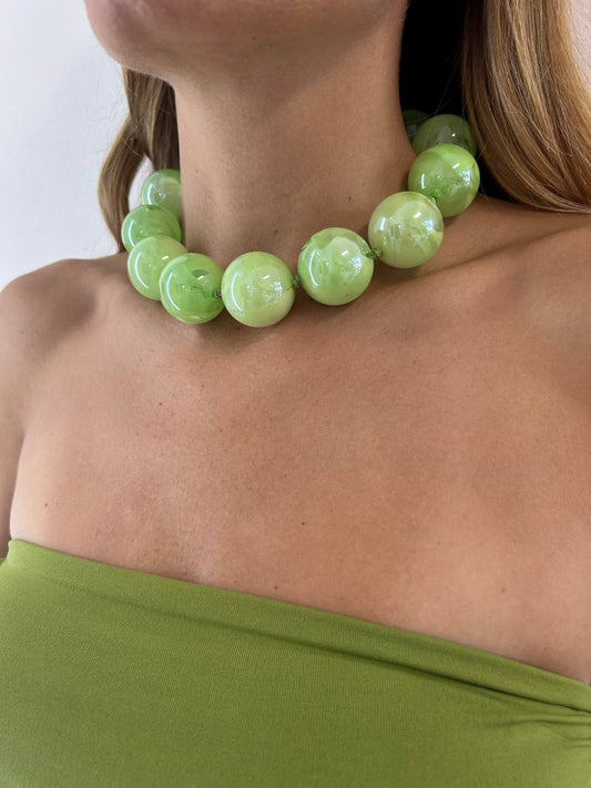 Collana Maxi Ball green