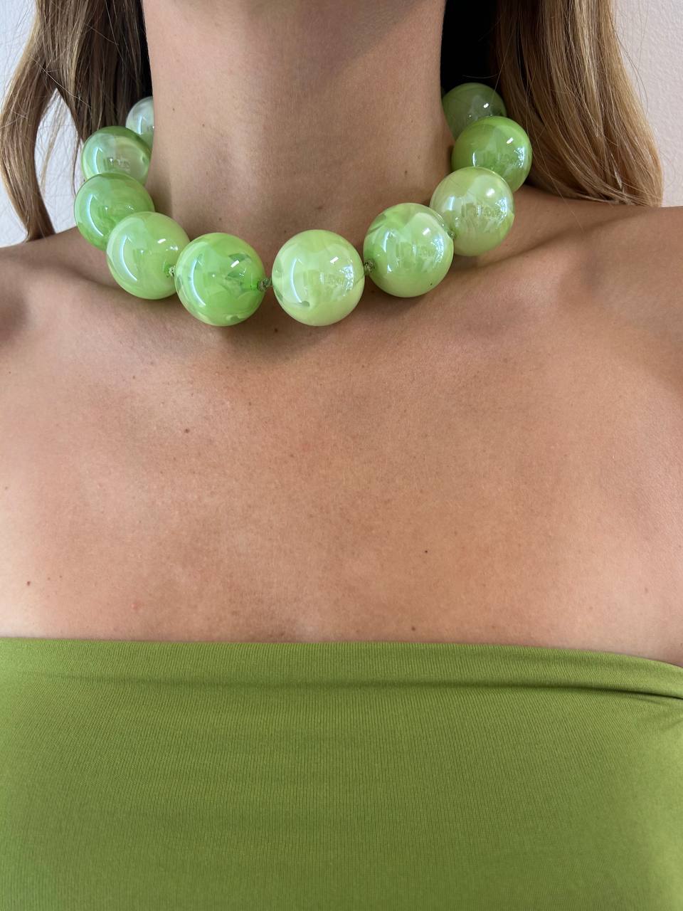 Collana Maxi Ball green