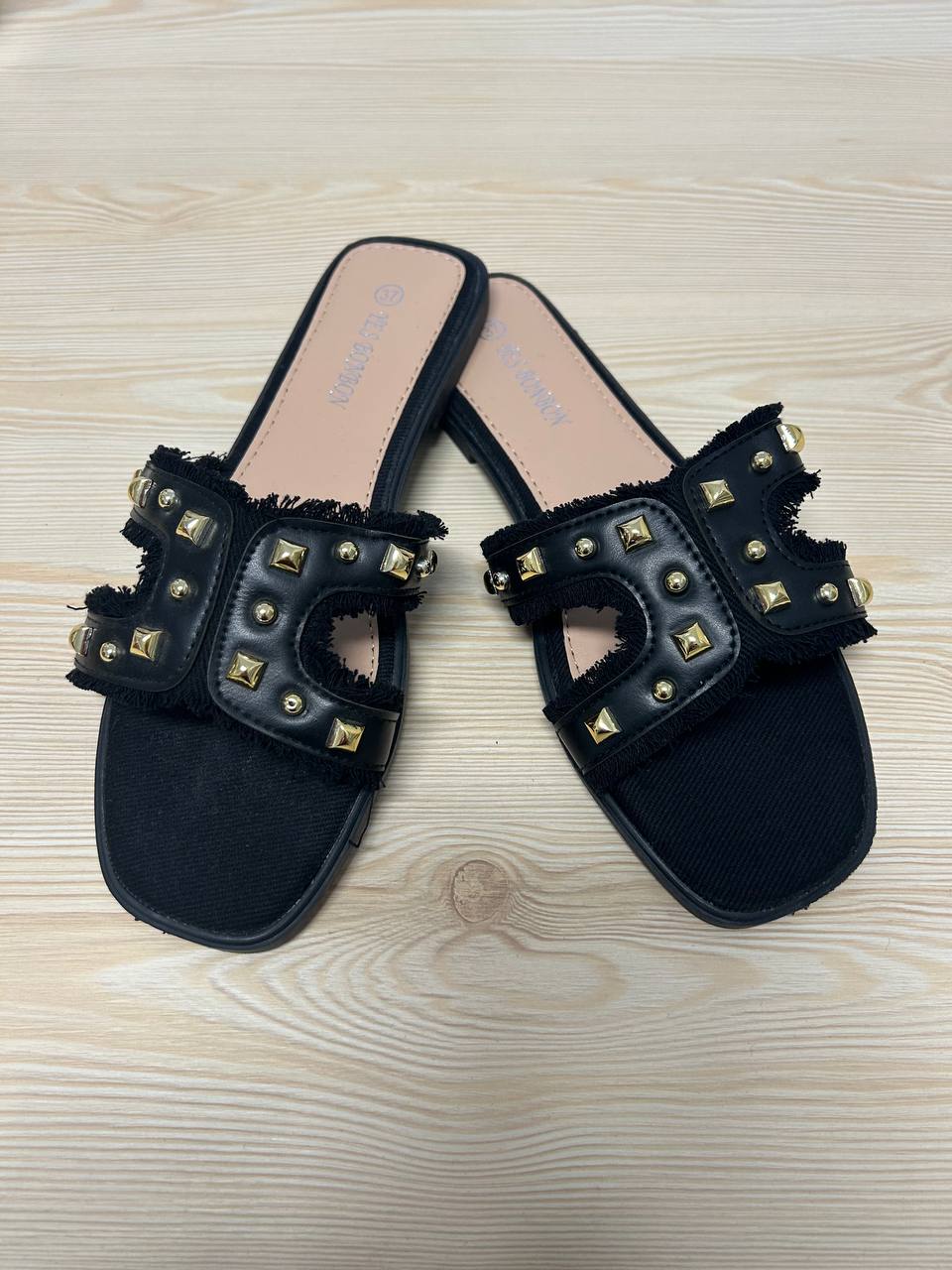 Ciabattine Borchie nero