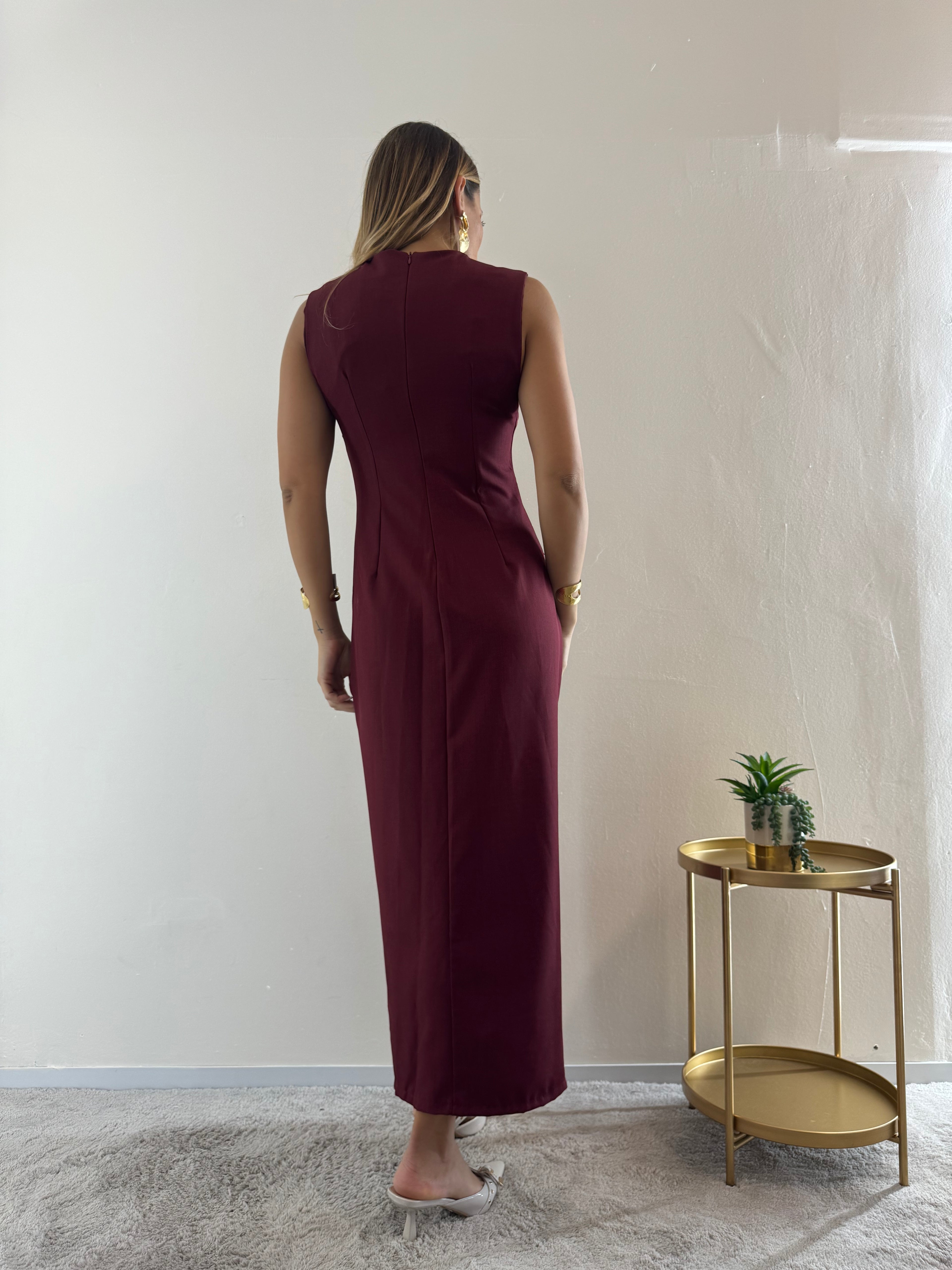 Abito Longuette Bordeaux