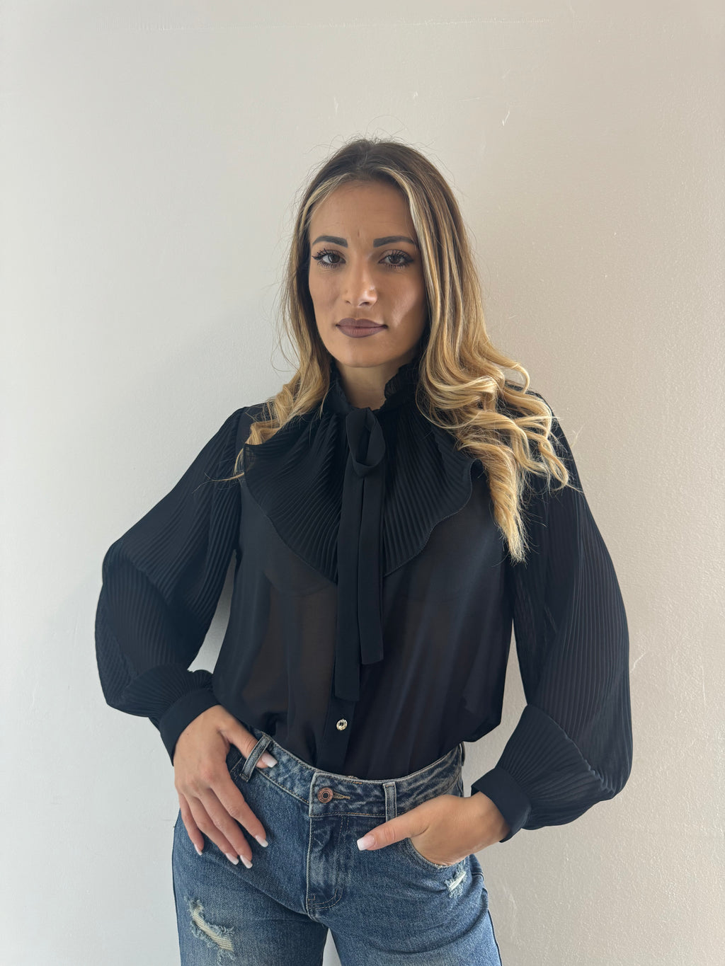 Camicia Semi-trasparente Black