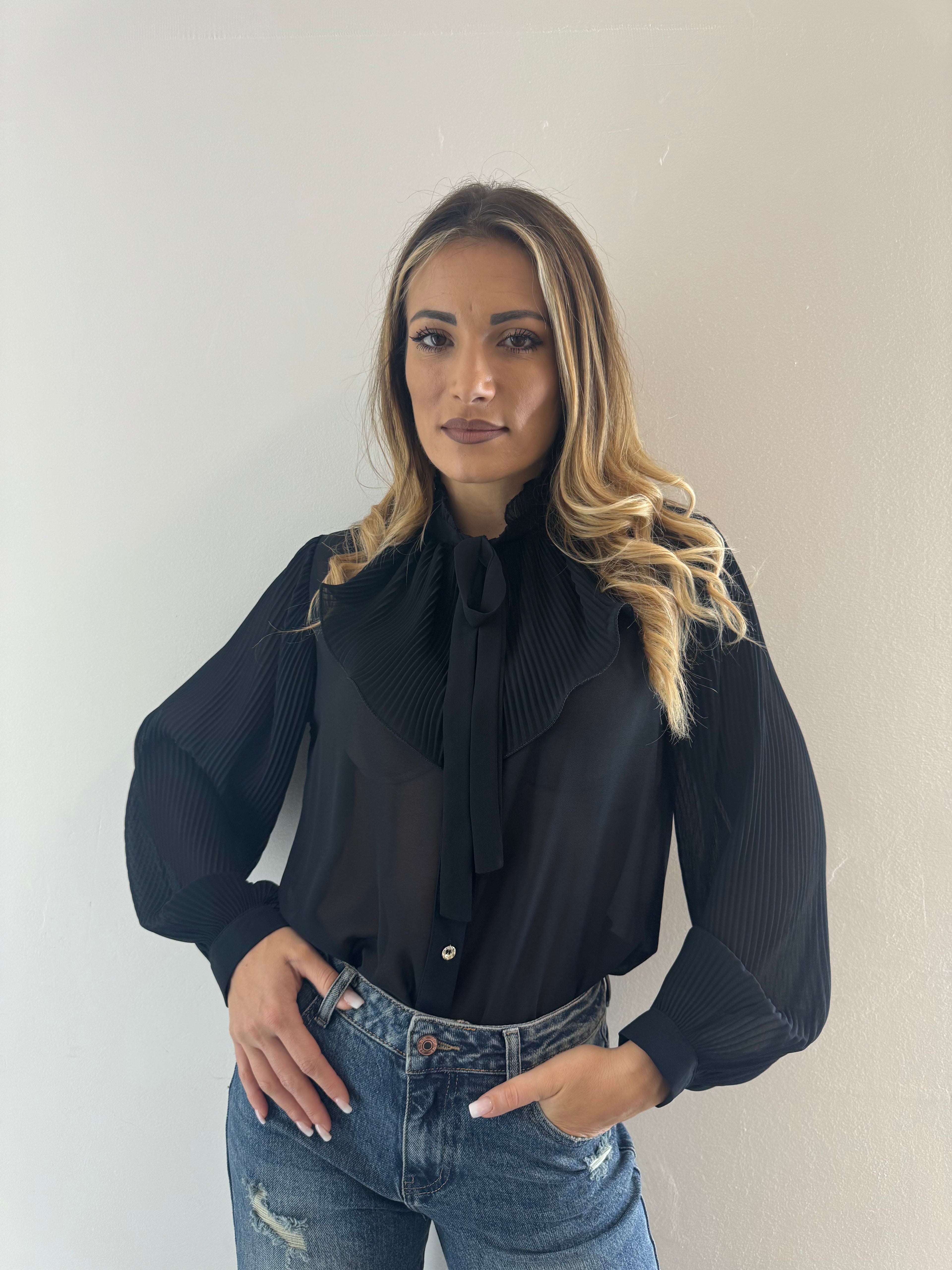 Camicia Semi-trasparente Black