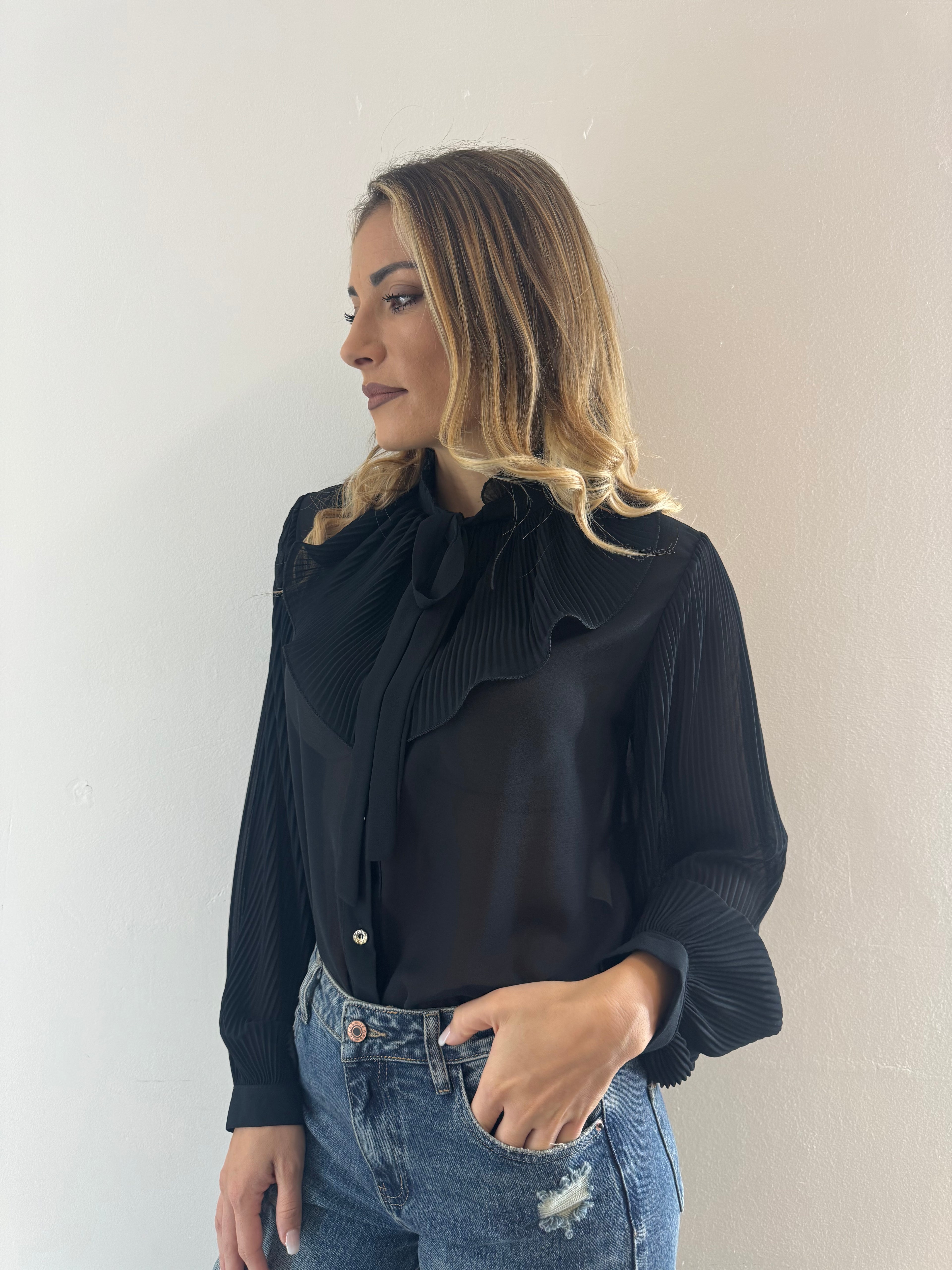 Camicia Semi-trasparente Black