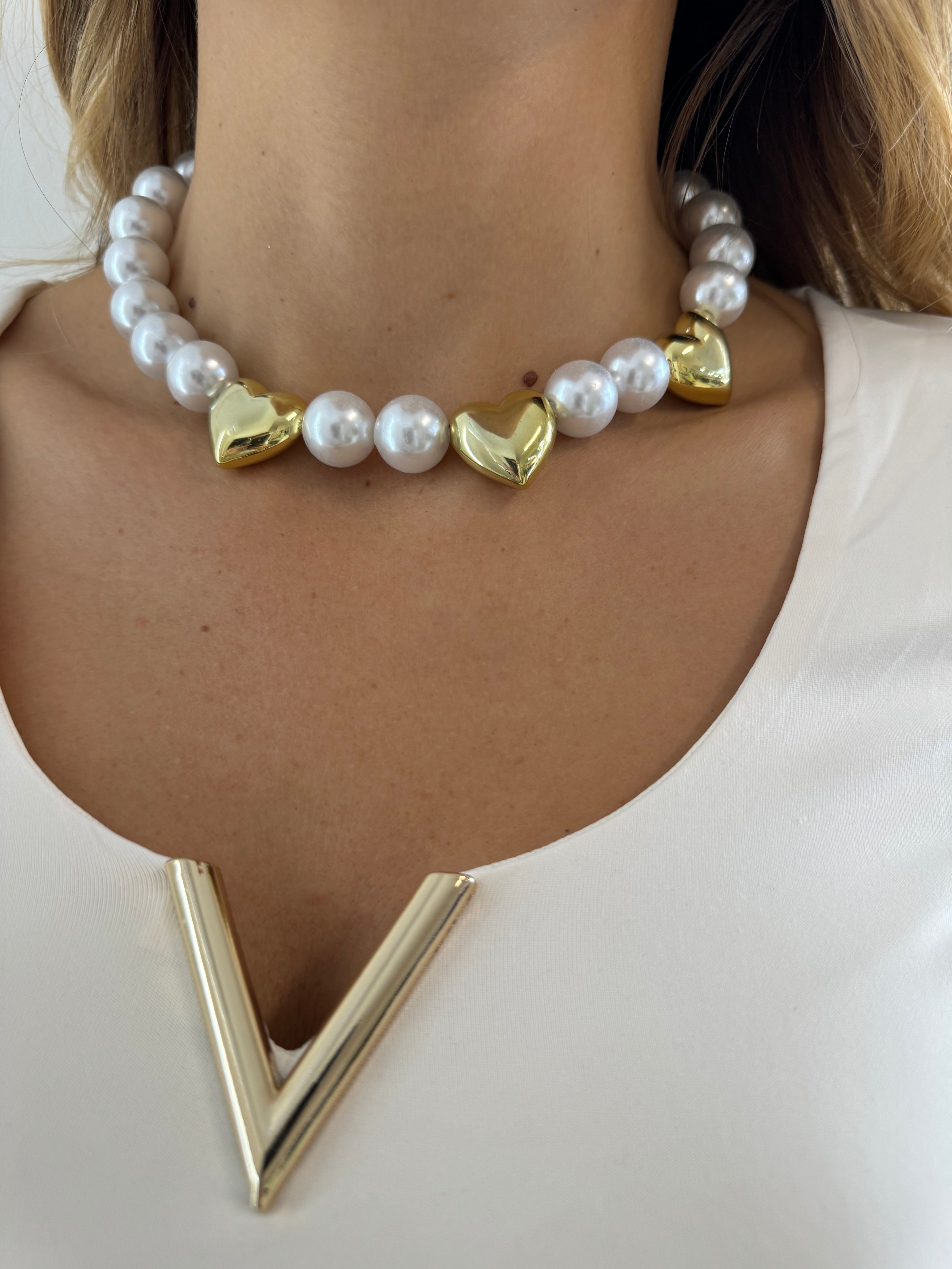 Choker Cuori Gold
