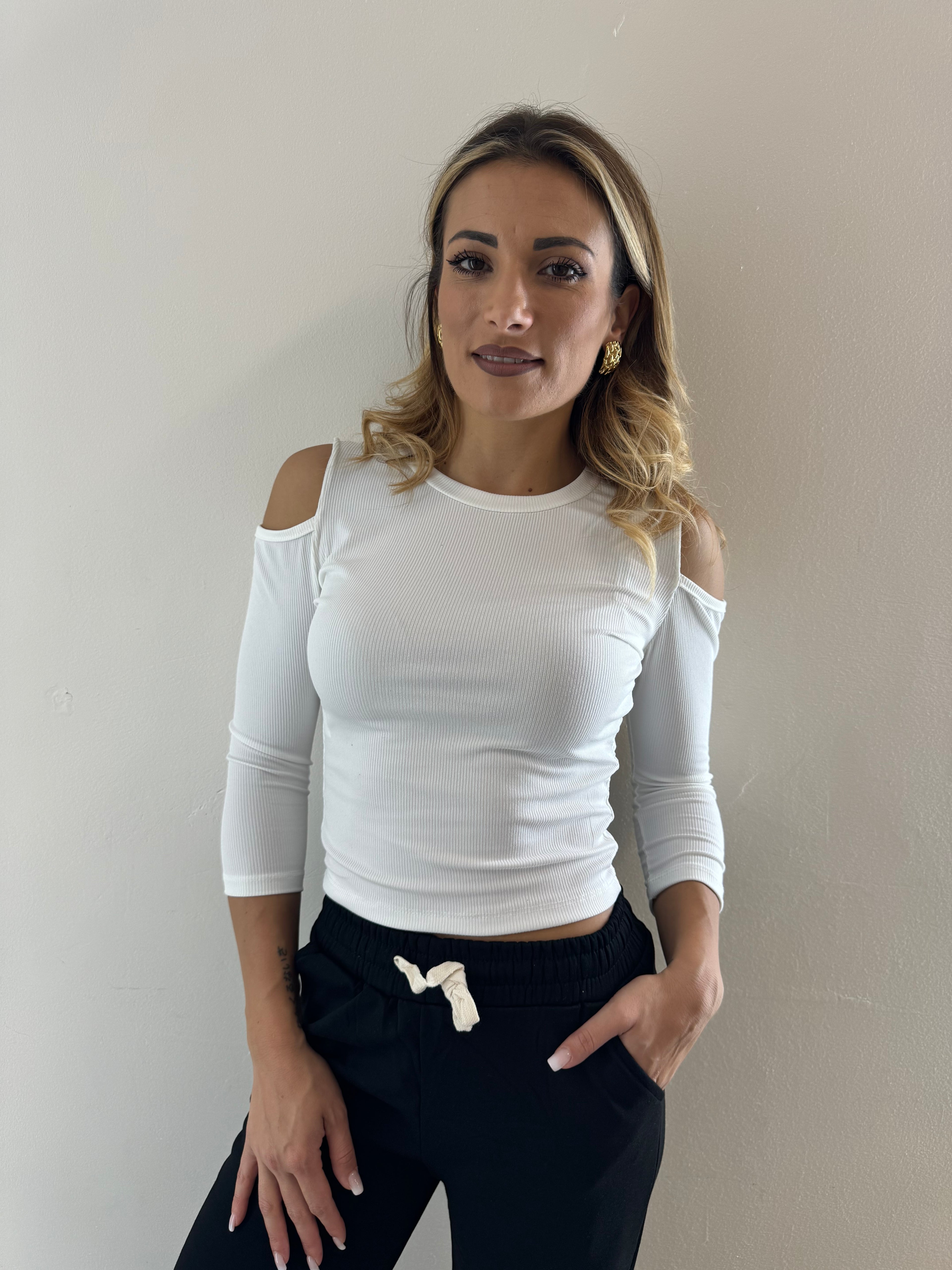 Maglia Cut White