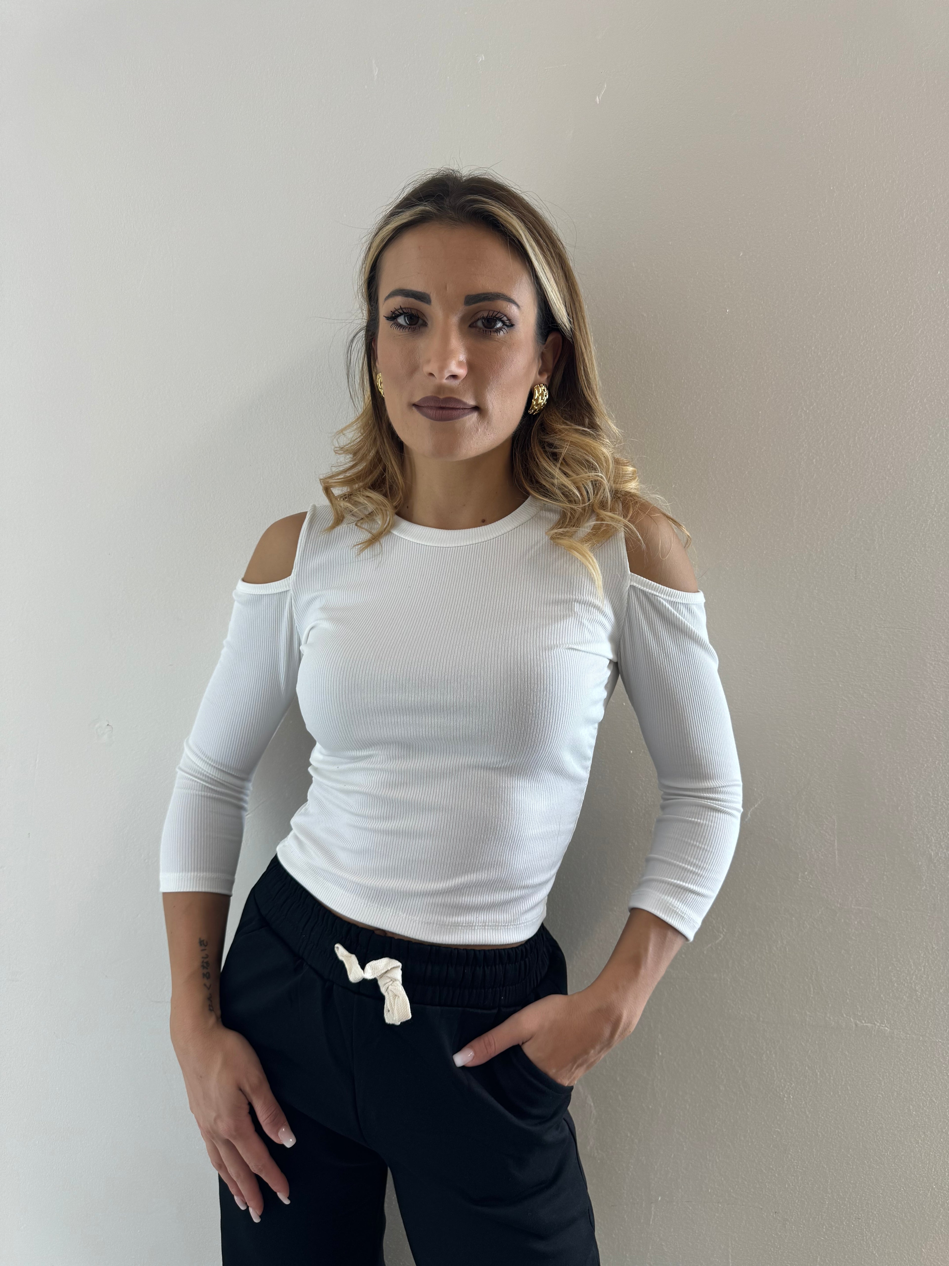 Maglia Cut White