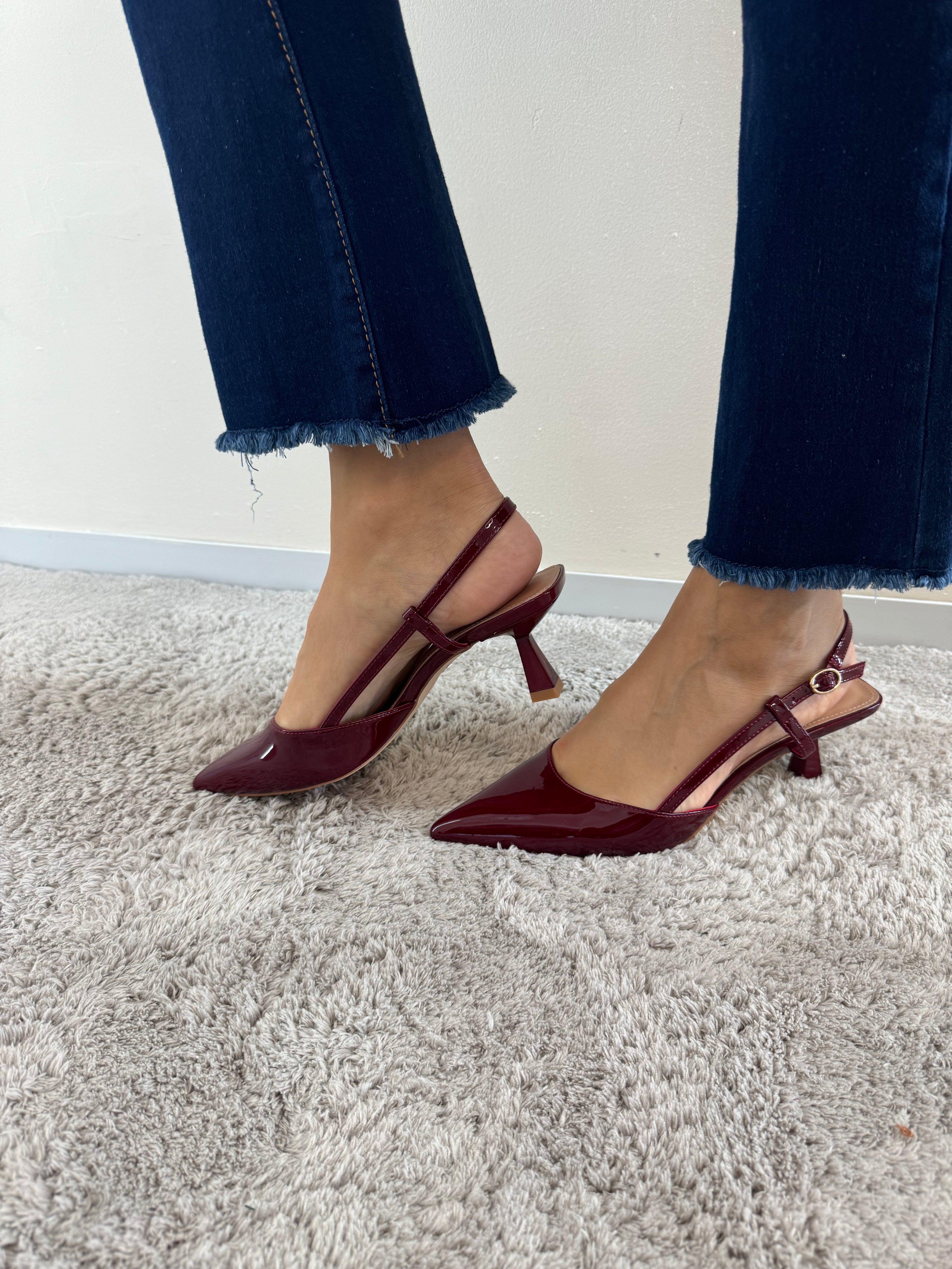 Slingback Bordeaux
