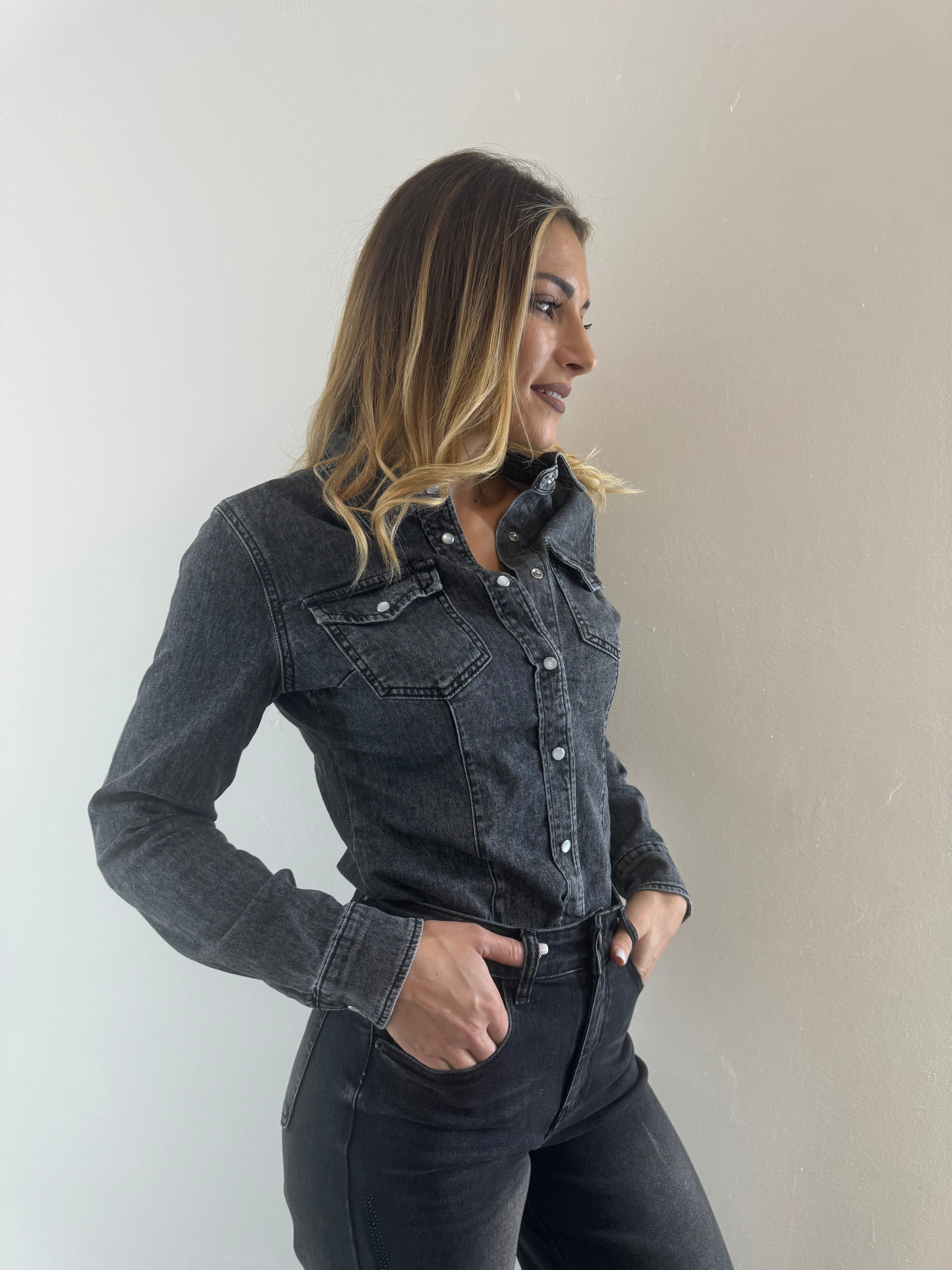 Camicia Denim Grey