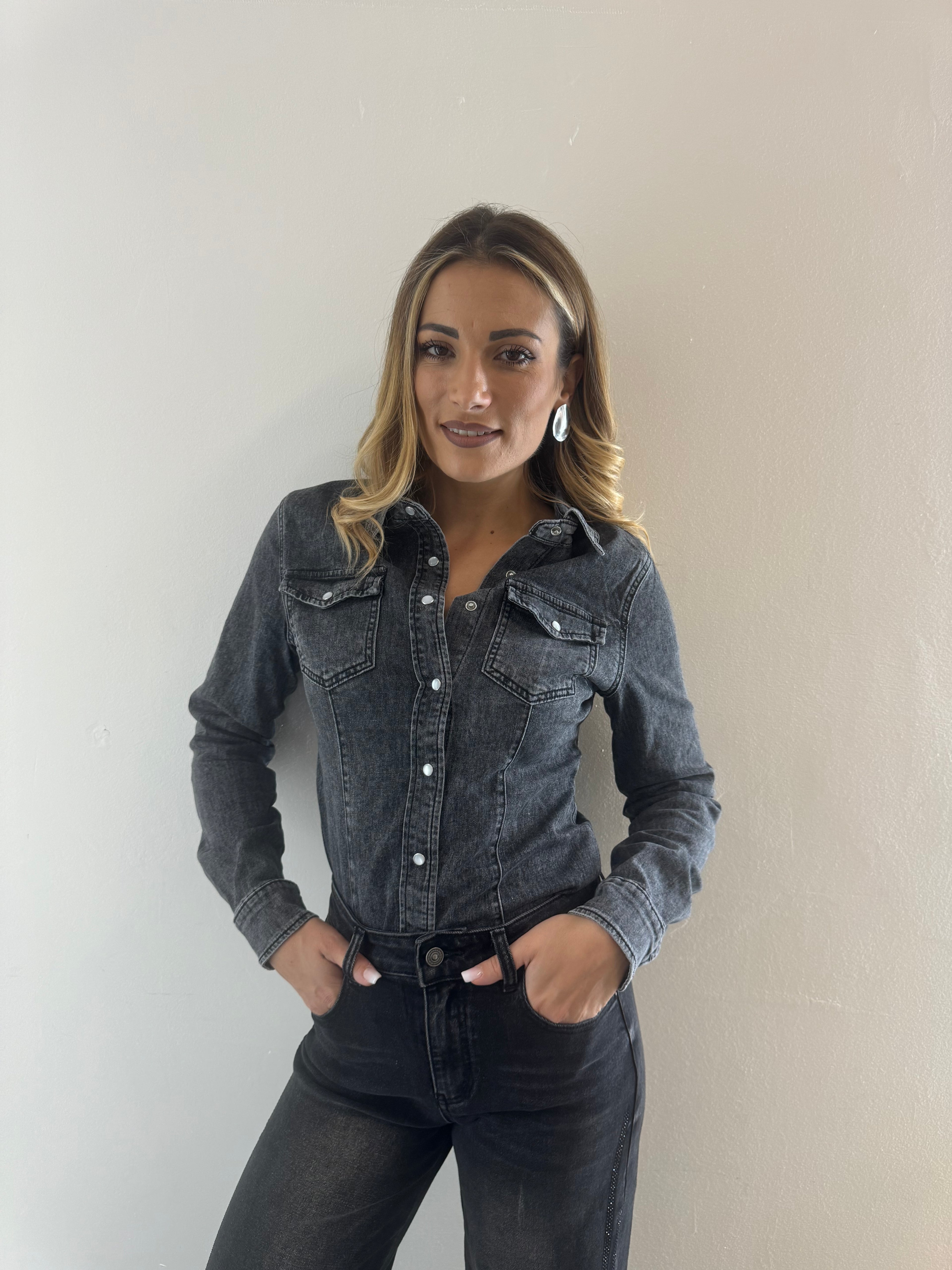Camicia Denim Grey