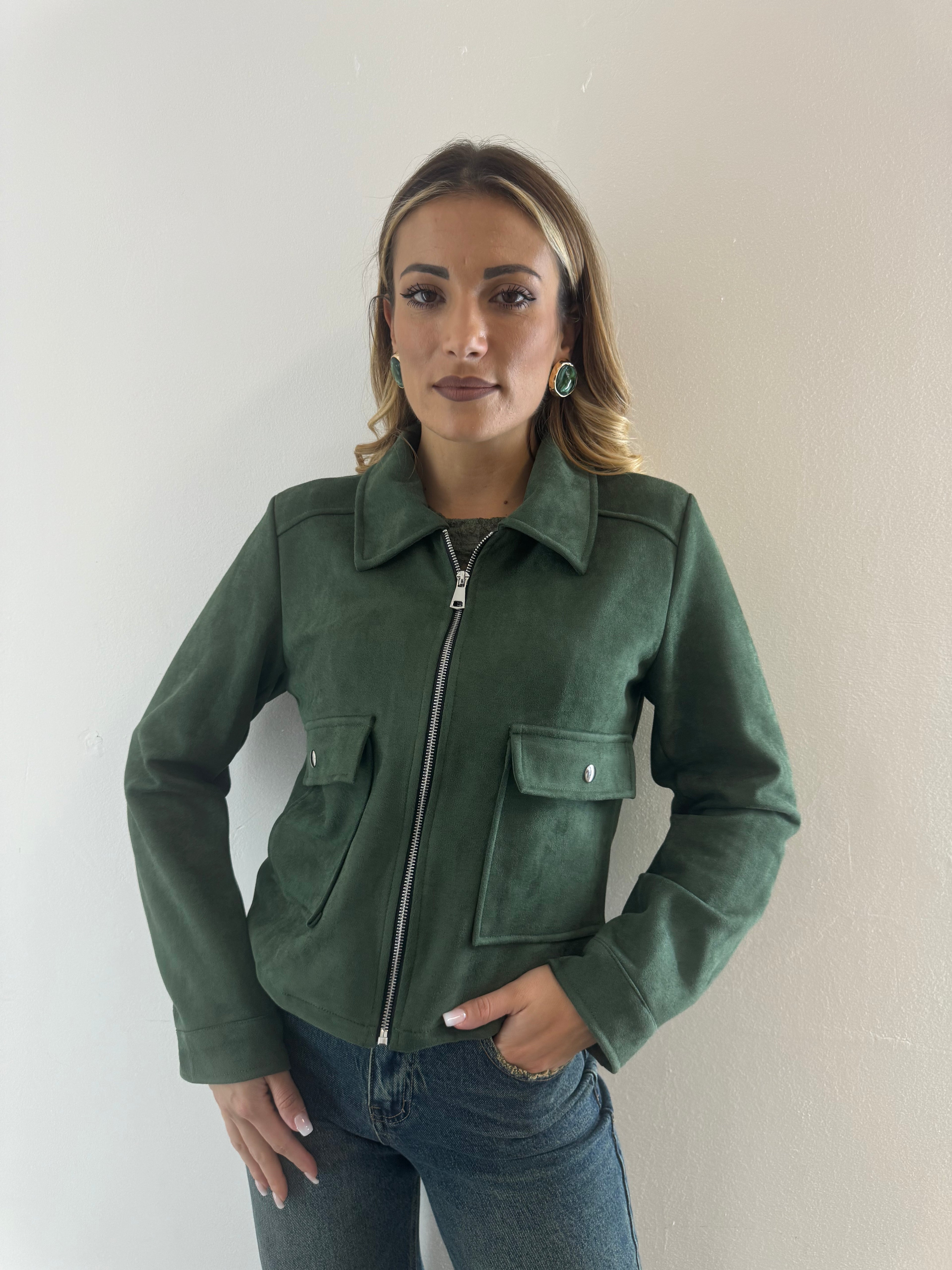 Giubbetto SimilCamoscio Army