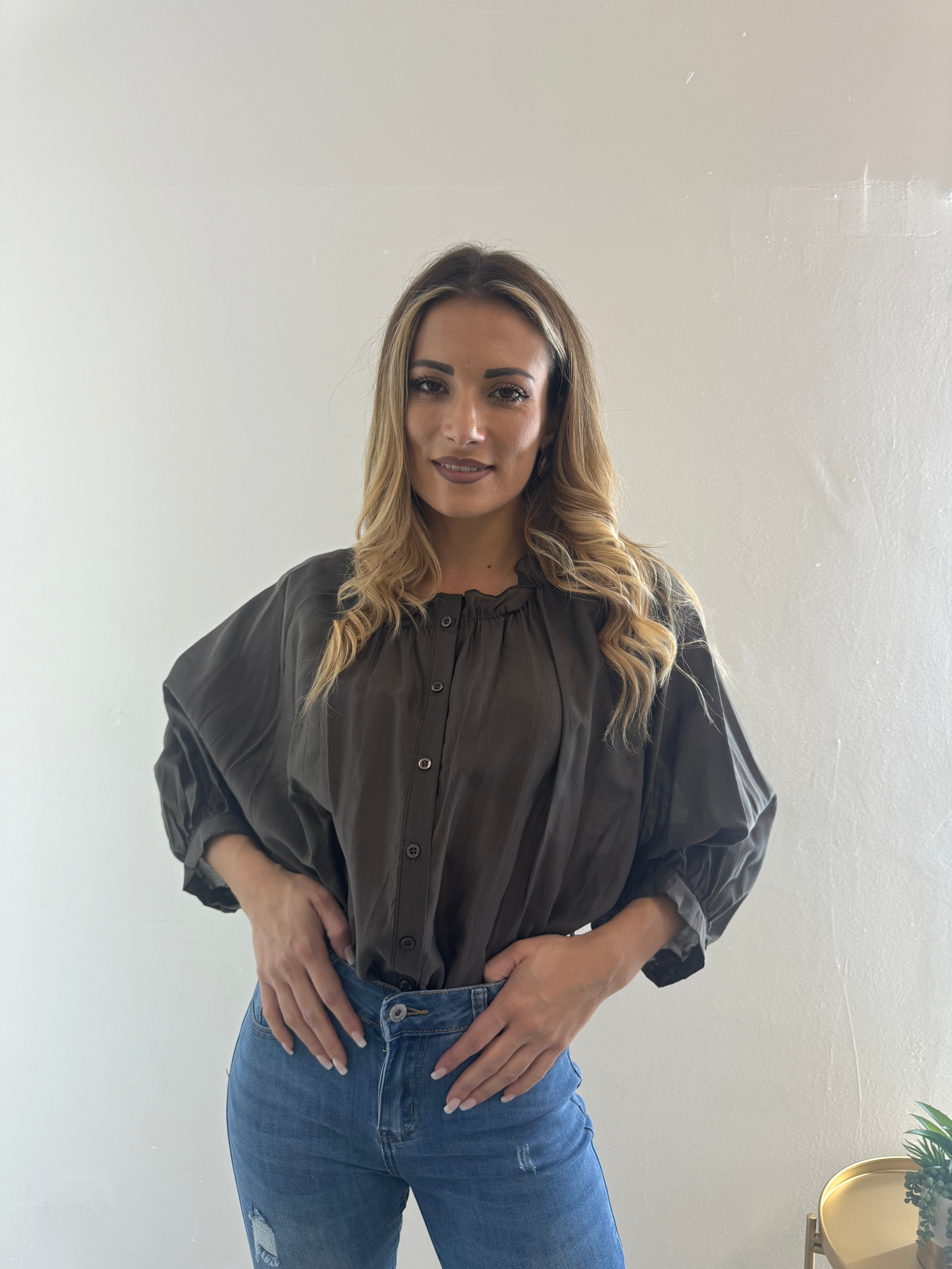 Camicia Velata Cioccolato