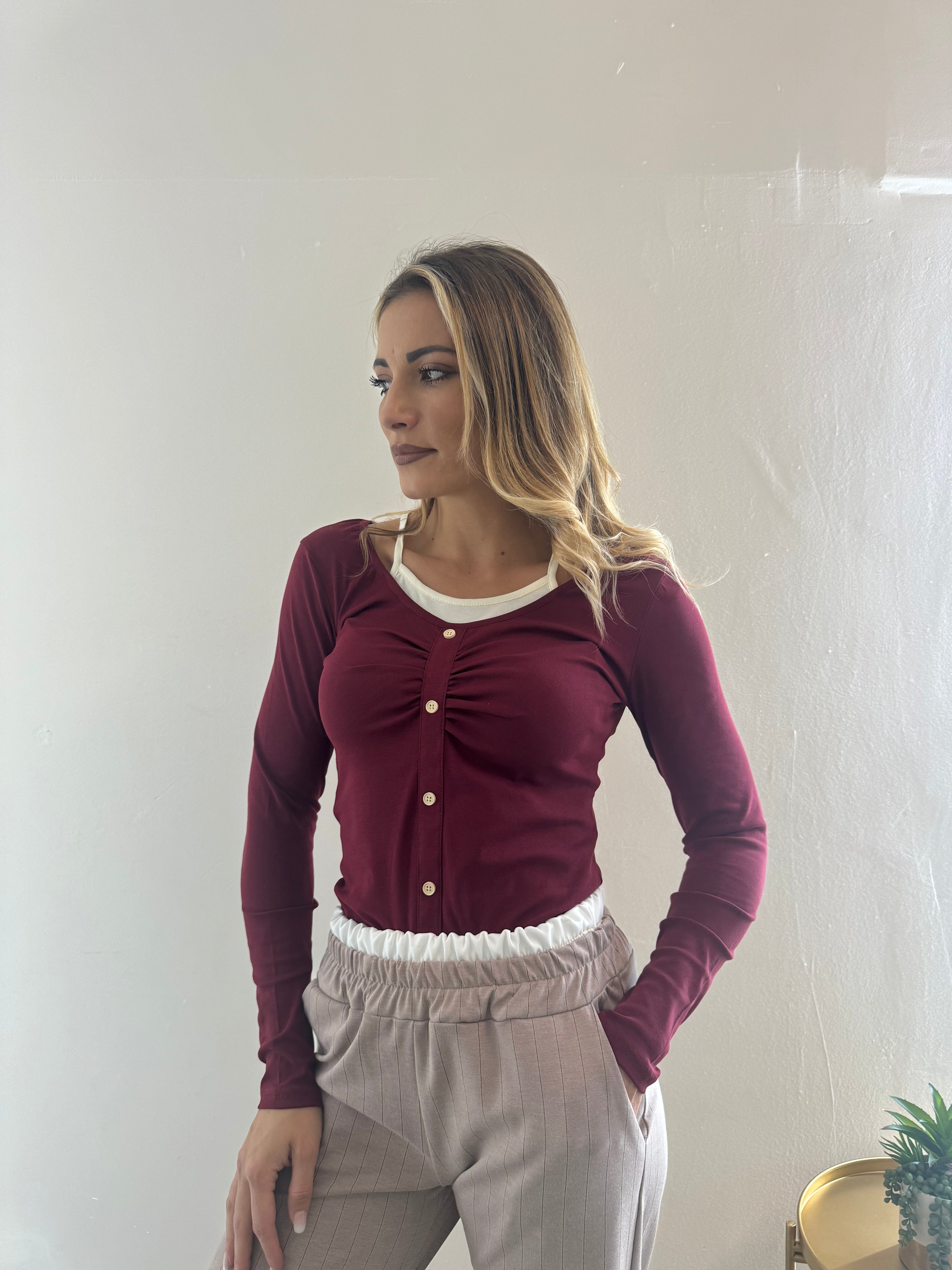 Maglia Canotta Bordeaux