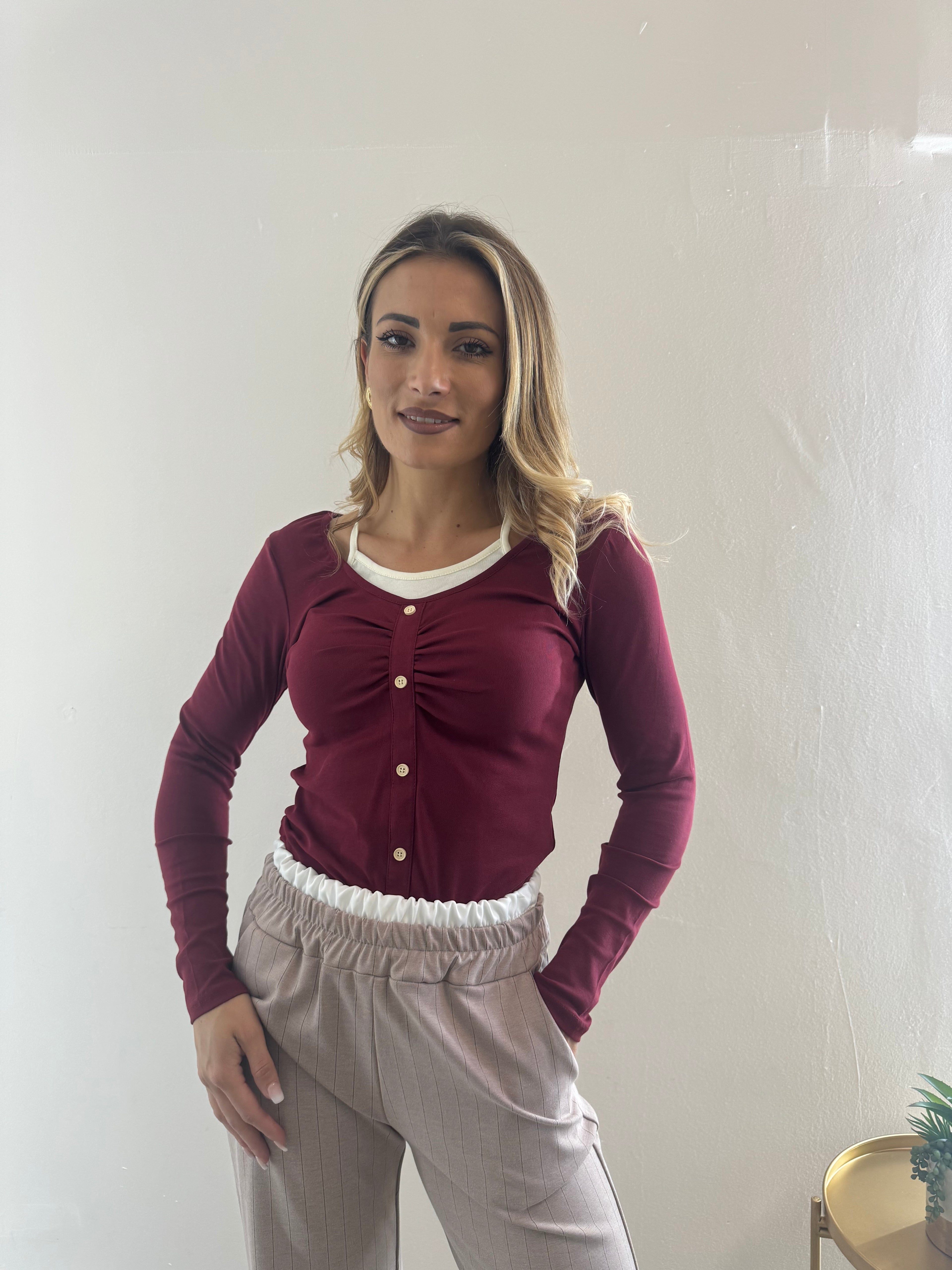Maglia Canotta Bordeaux
