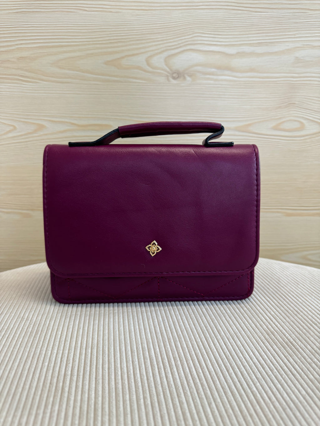 Mini Crossbody + portafogli e portatessere Prugna