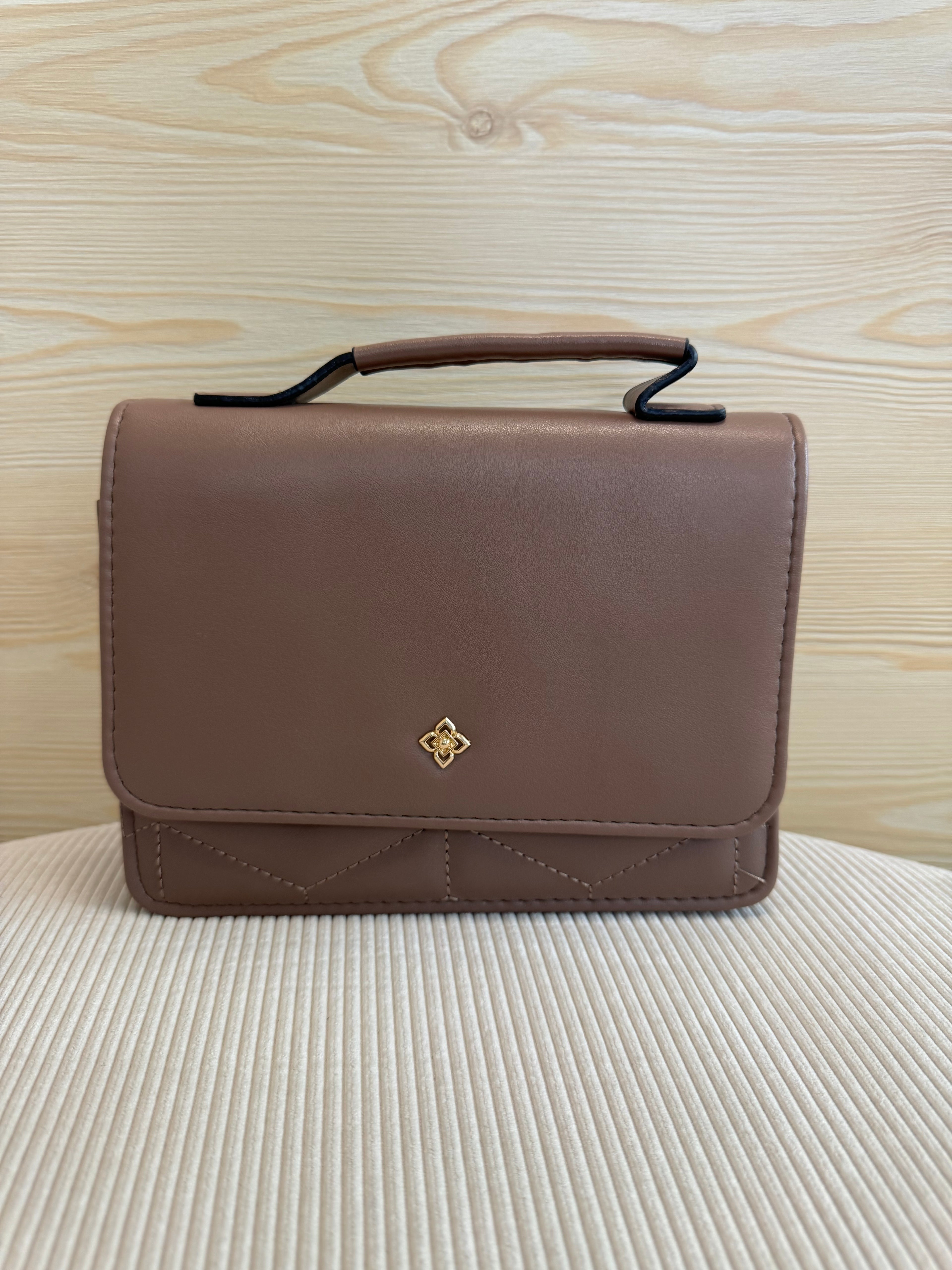 Mini Crossbody + portafogli e portatessere Cacao
