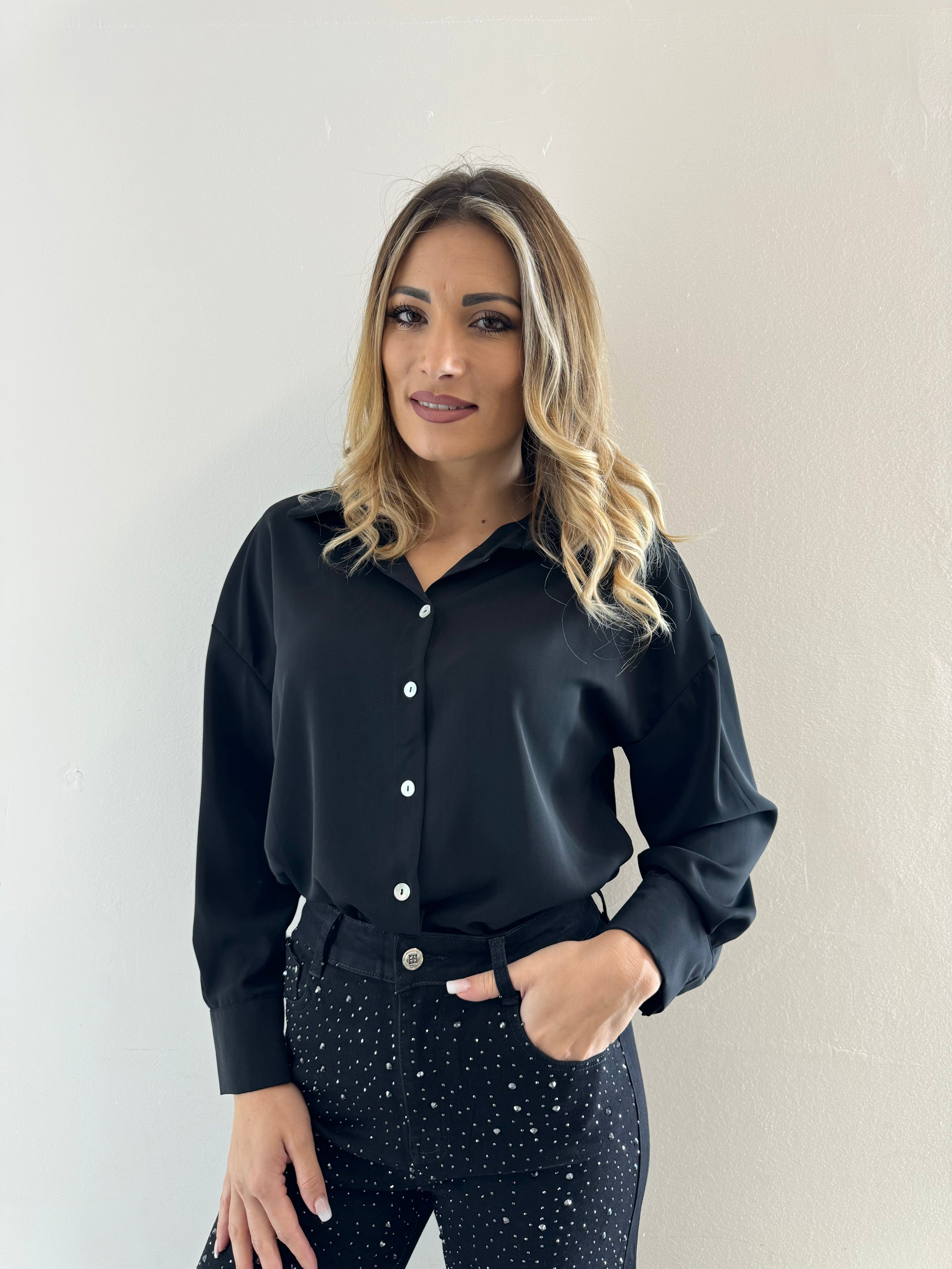 Camicia SimilSeta Black