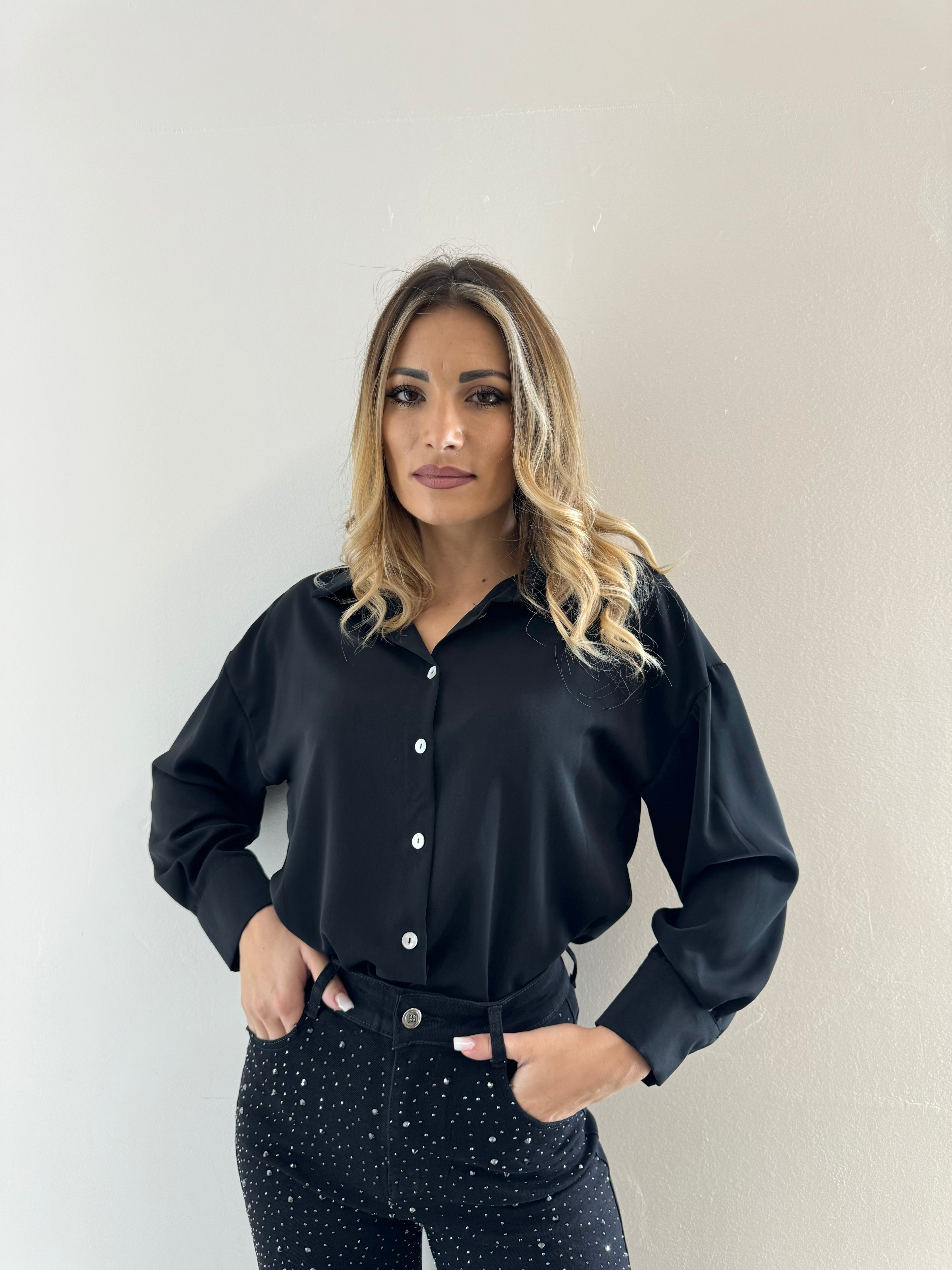 Camicia SimilSeta Black