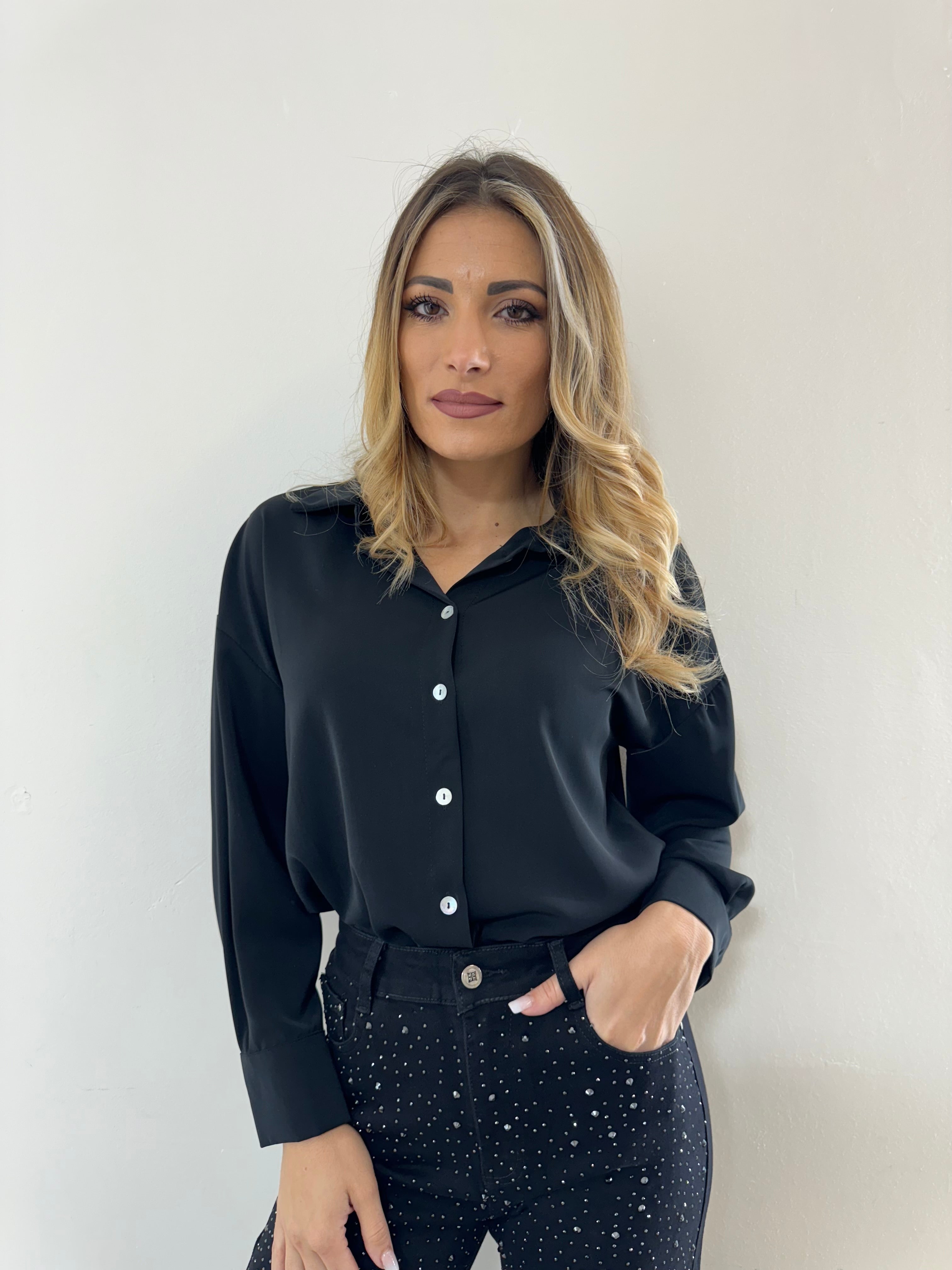 Camicia SimilSeta Black