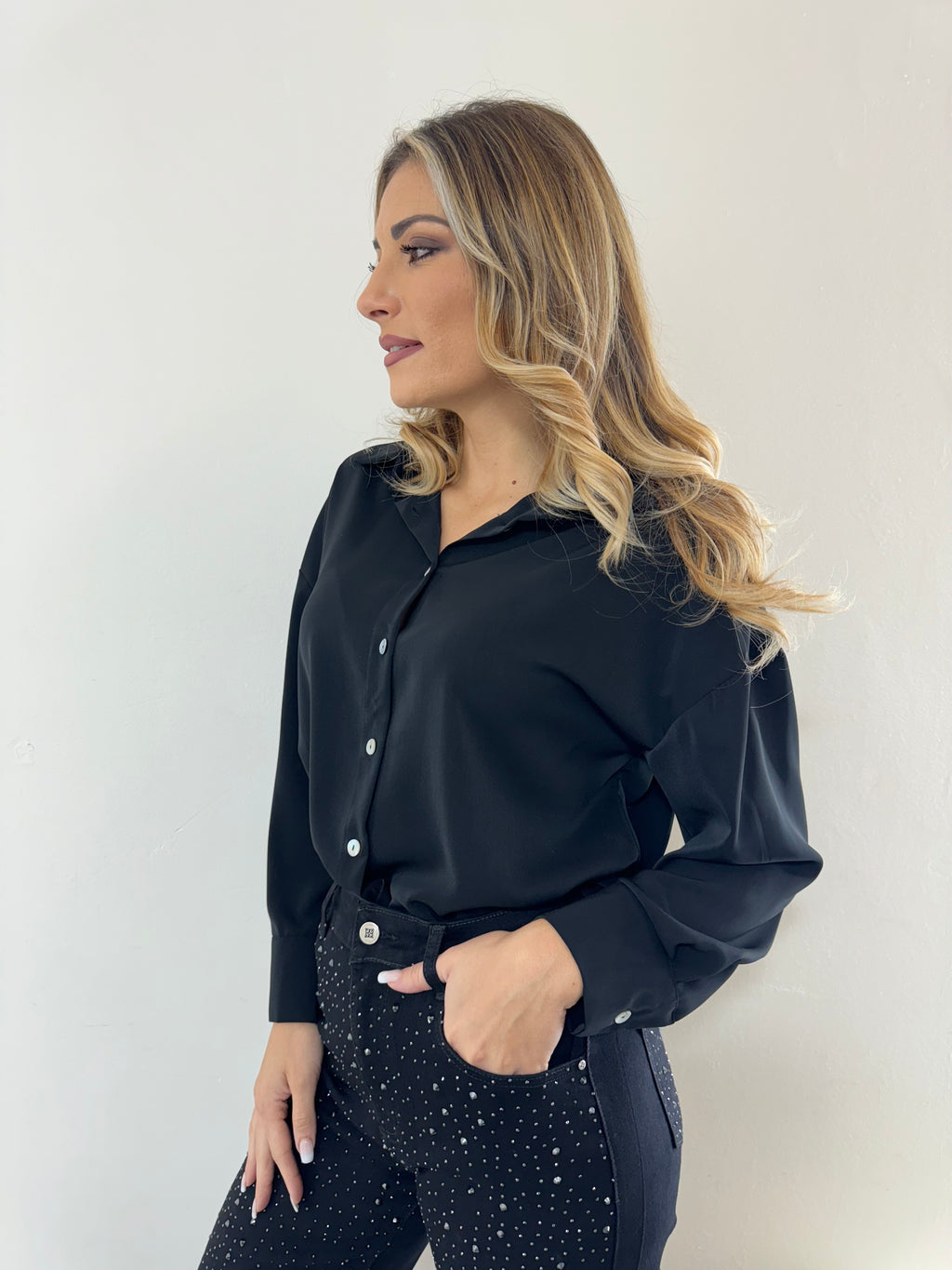 Camicia SimilSeta Black