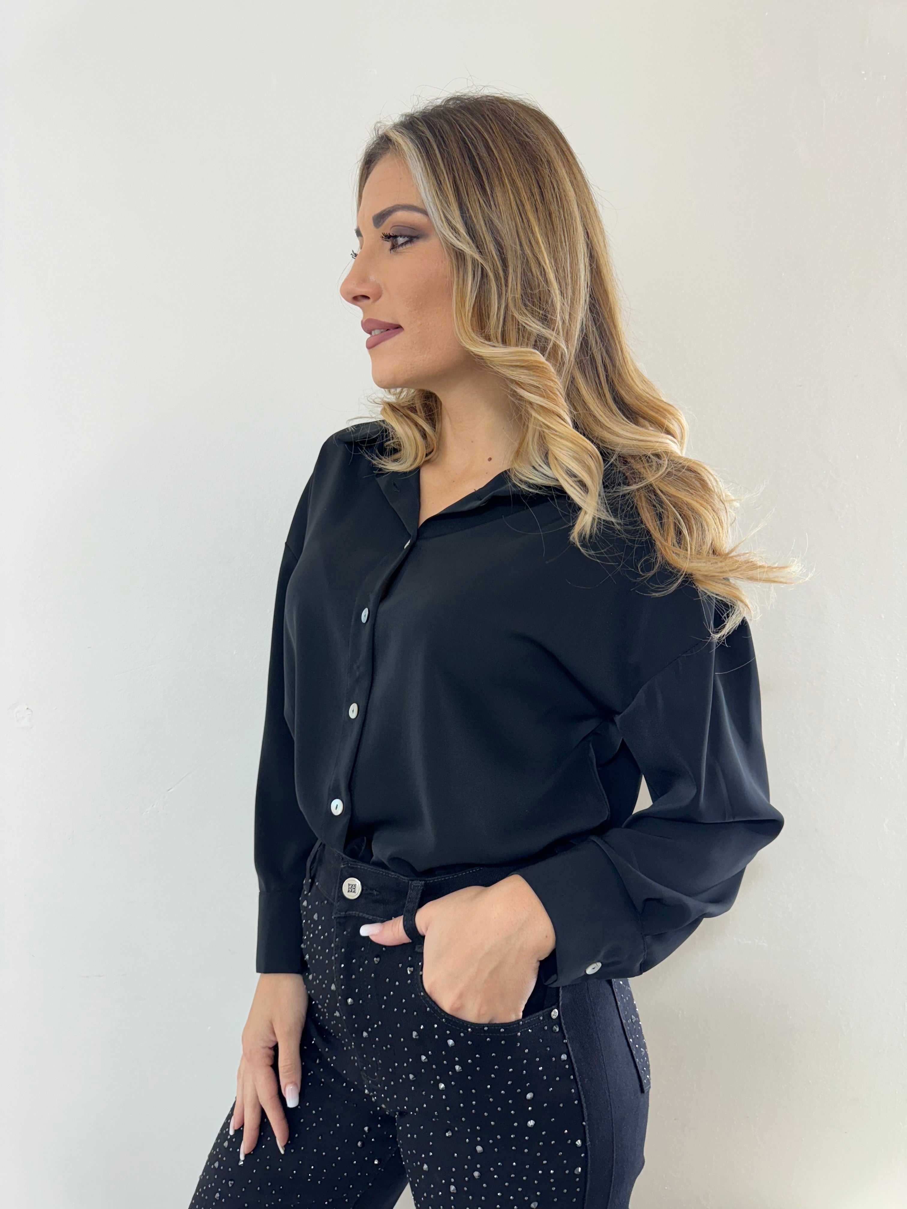 Camicia SimilSeta Black