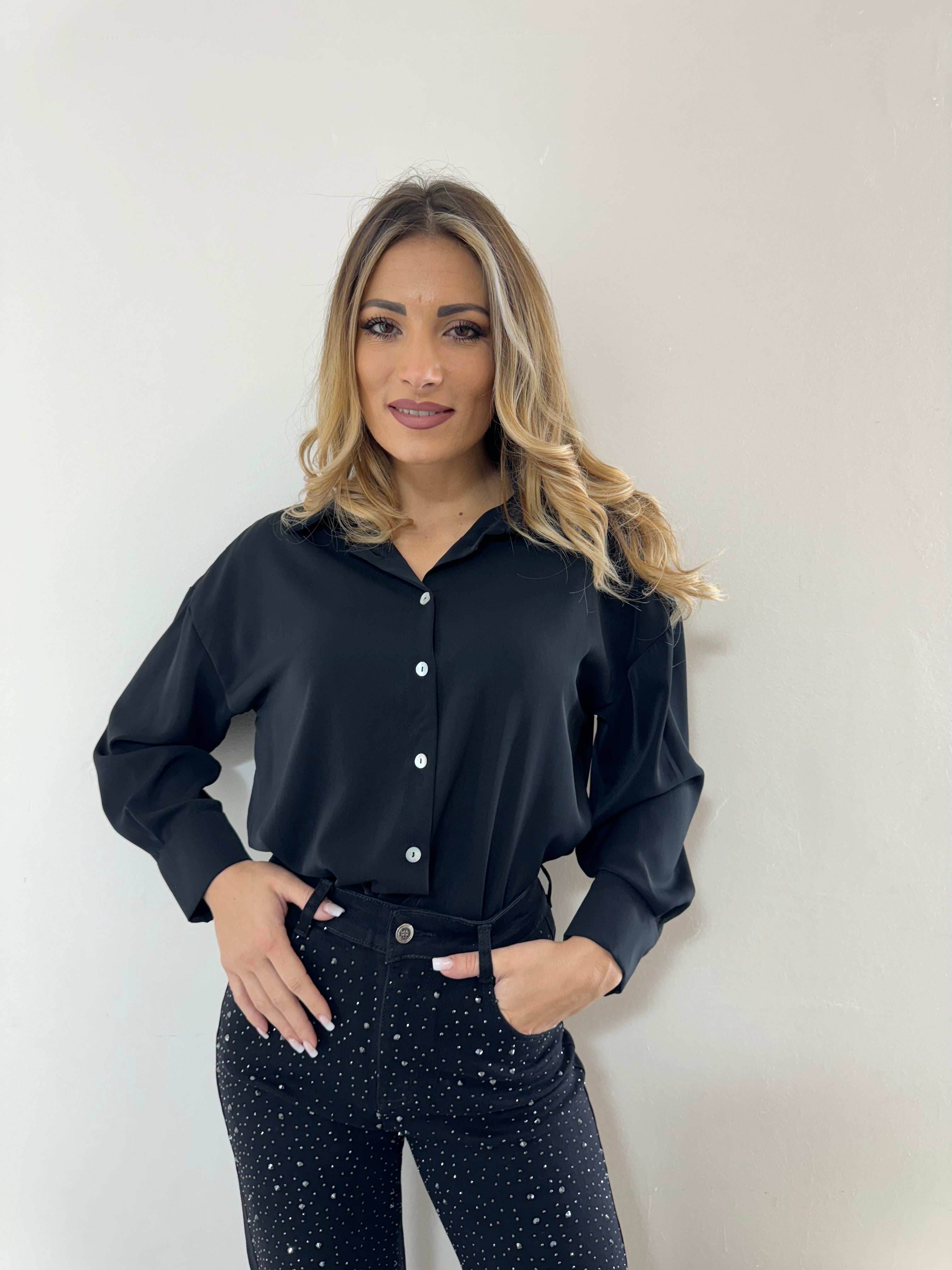 Camicia SimilSeta Black