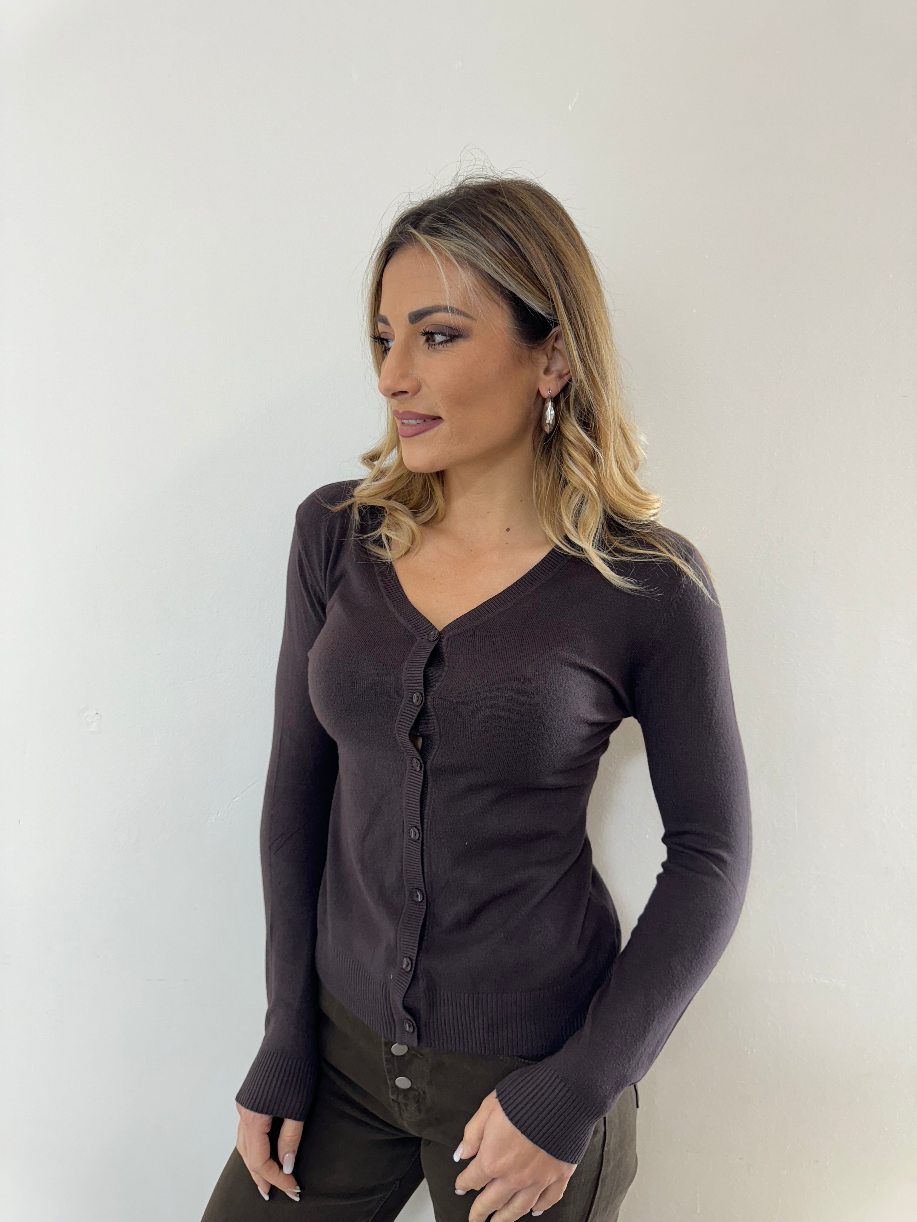 Cardigan Wool Cioccolato