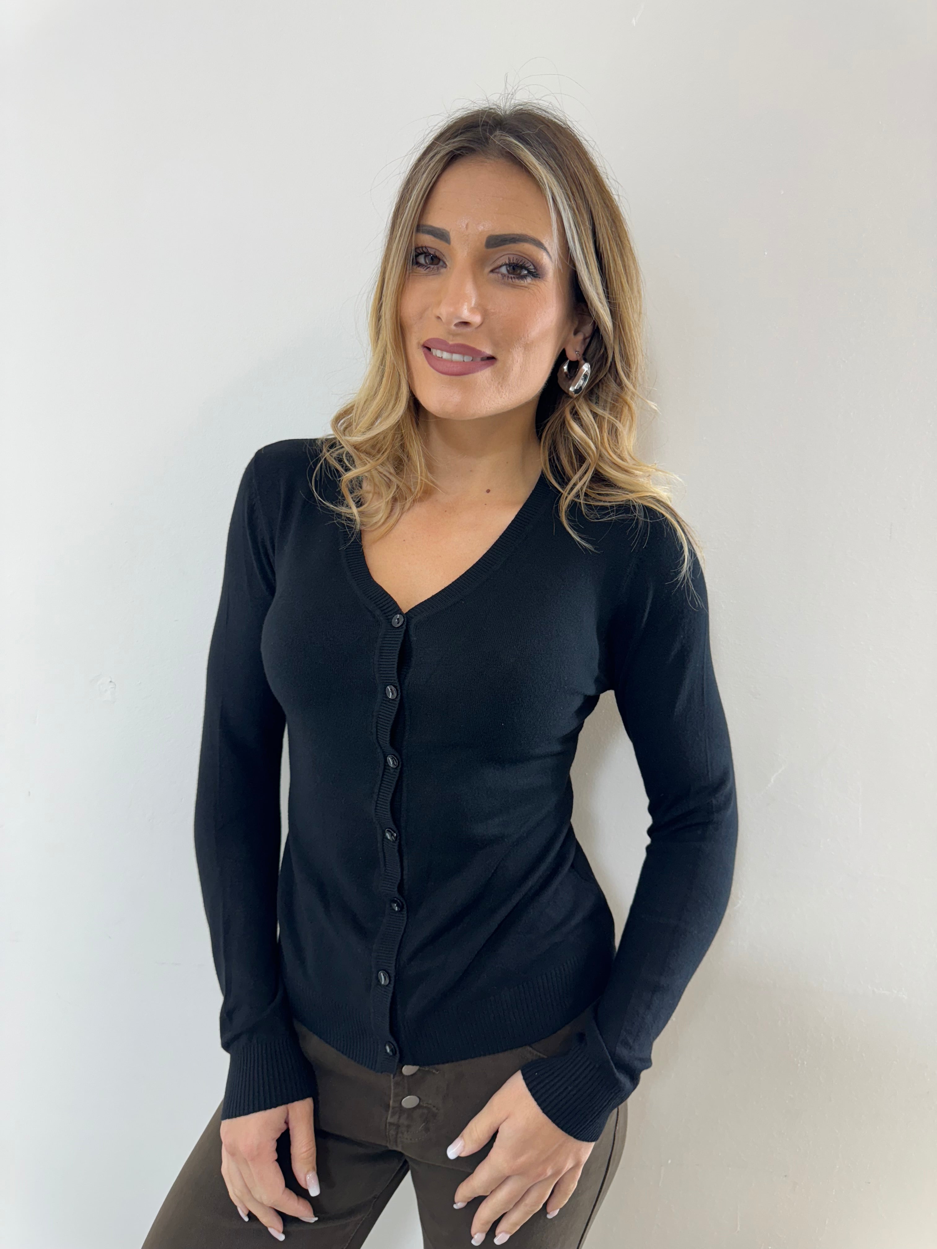 Cardigan Wool Black
