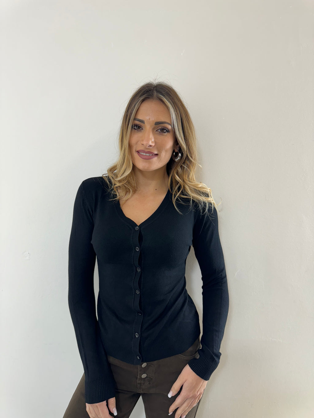 Cardigan Wool Black
