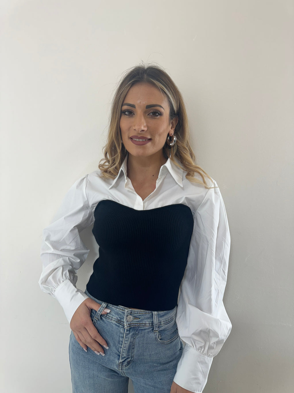 Coord-Set Camicia + Corpetto Black
