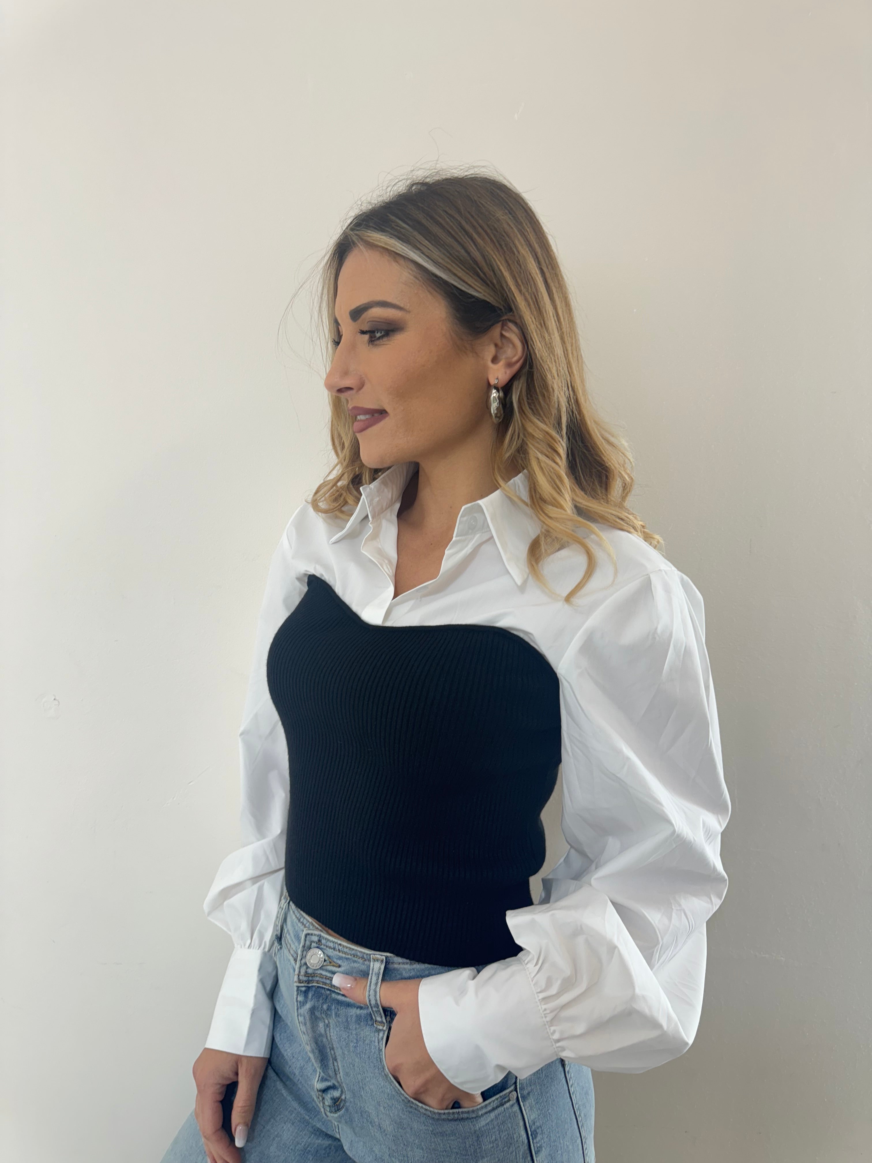 Coord-Set Camicia + Corpetto Black