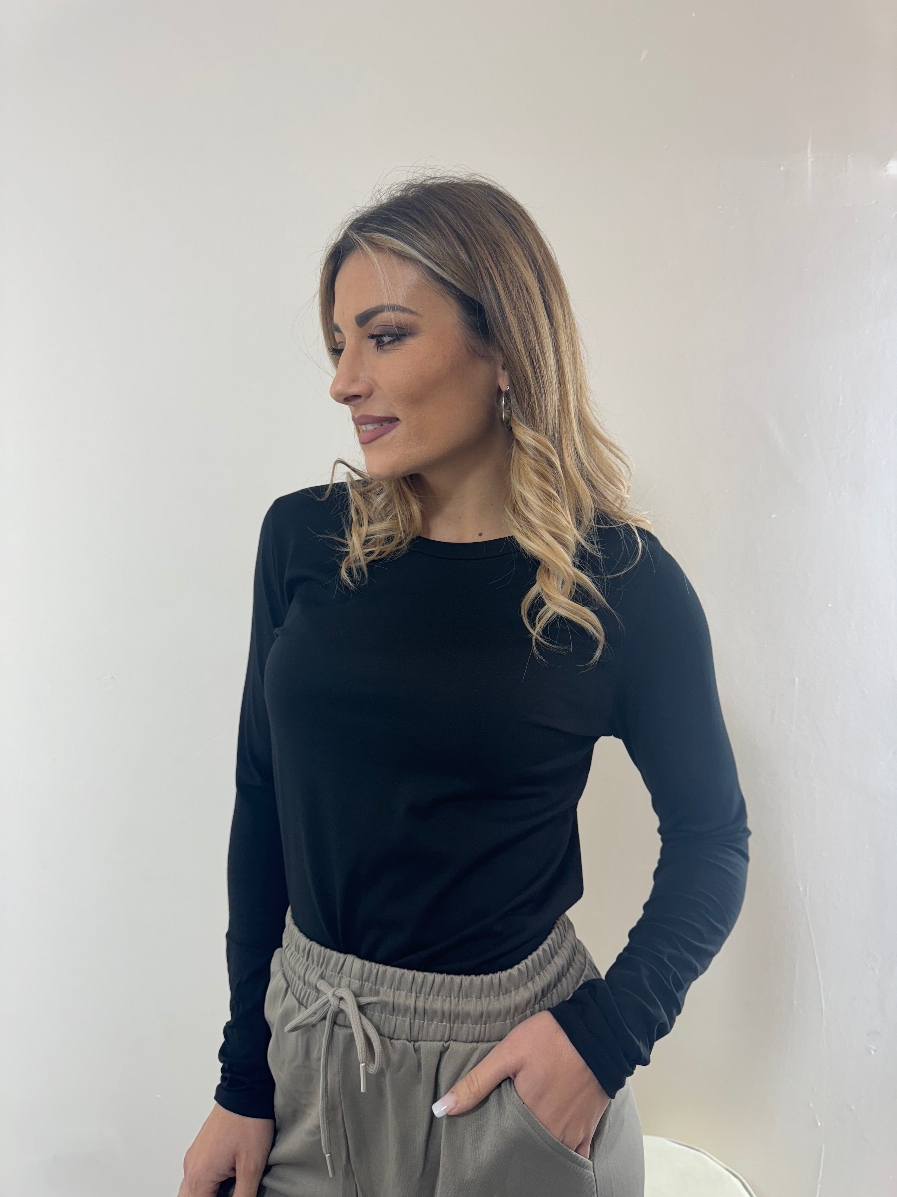 Shirt Manica Lunga Black