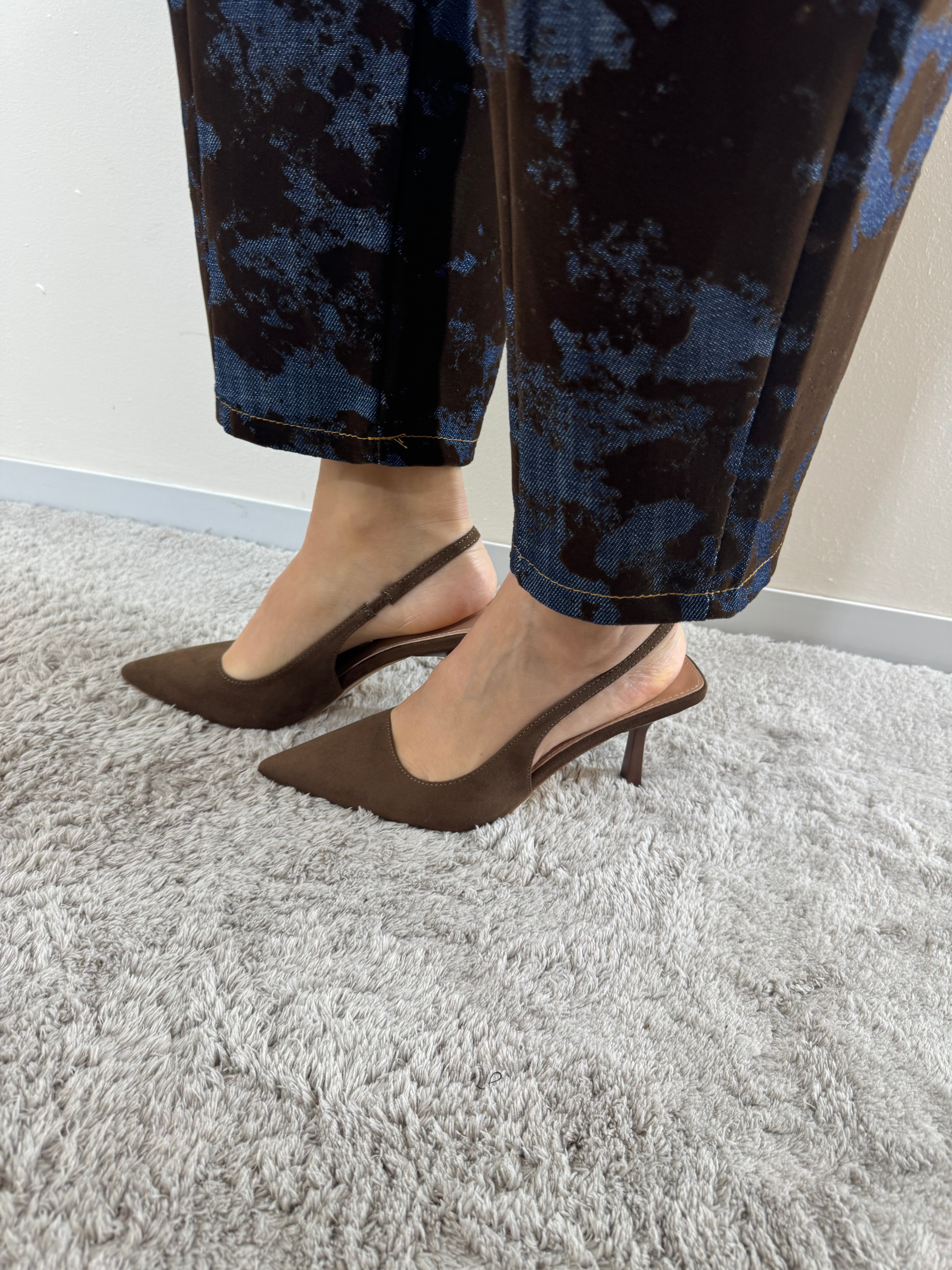 Slingback Suede Choco