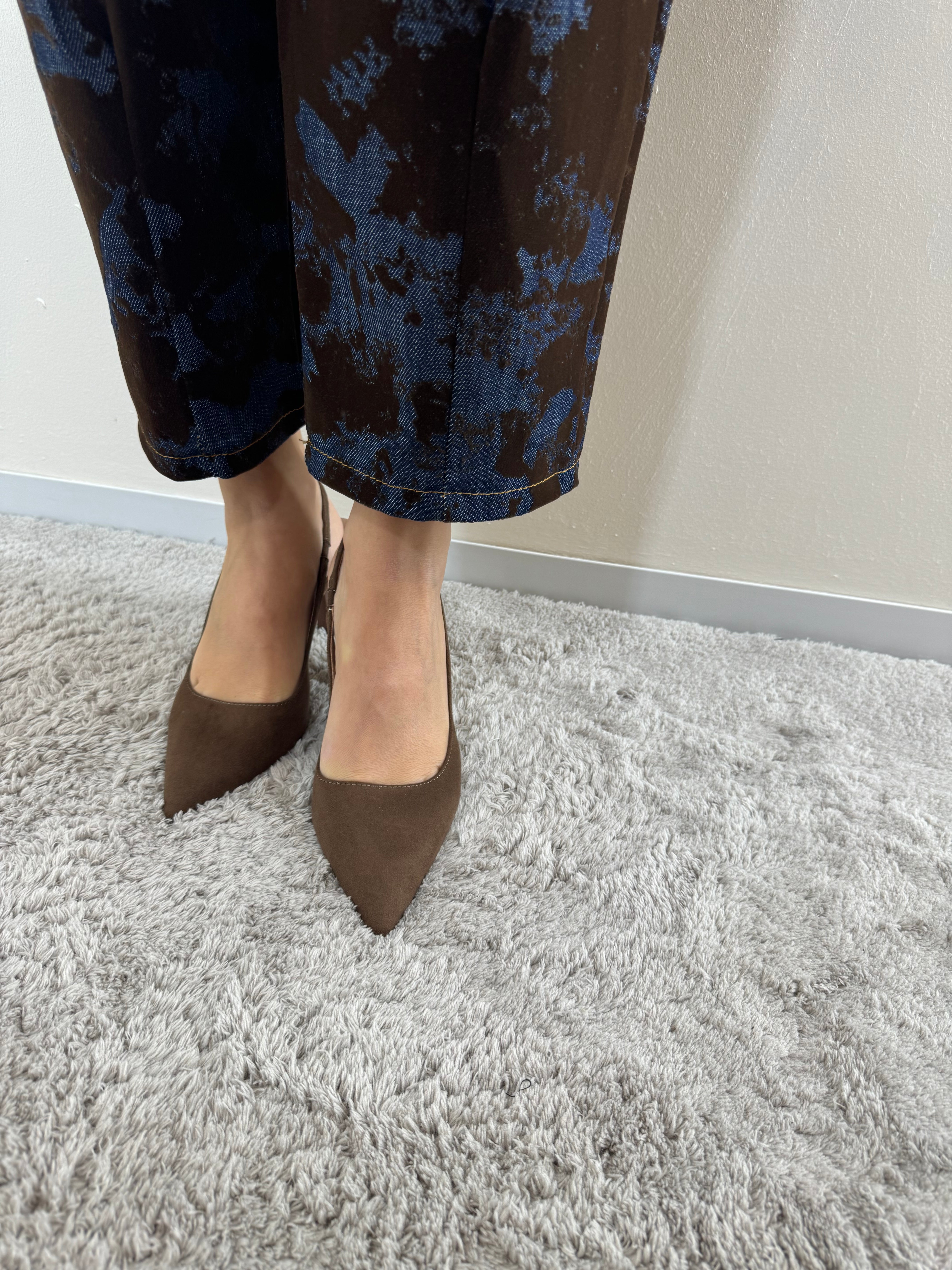 Slingback Suede Choco