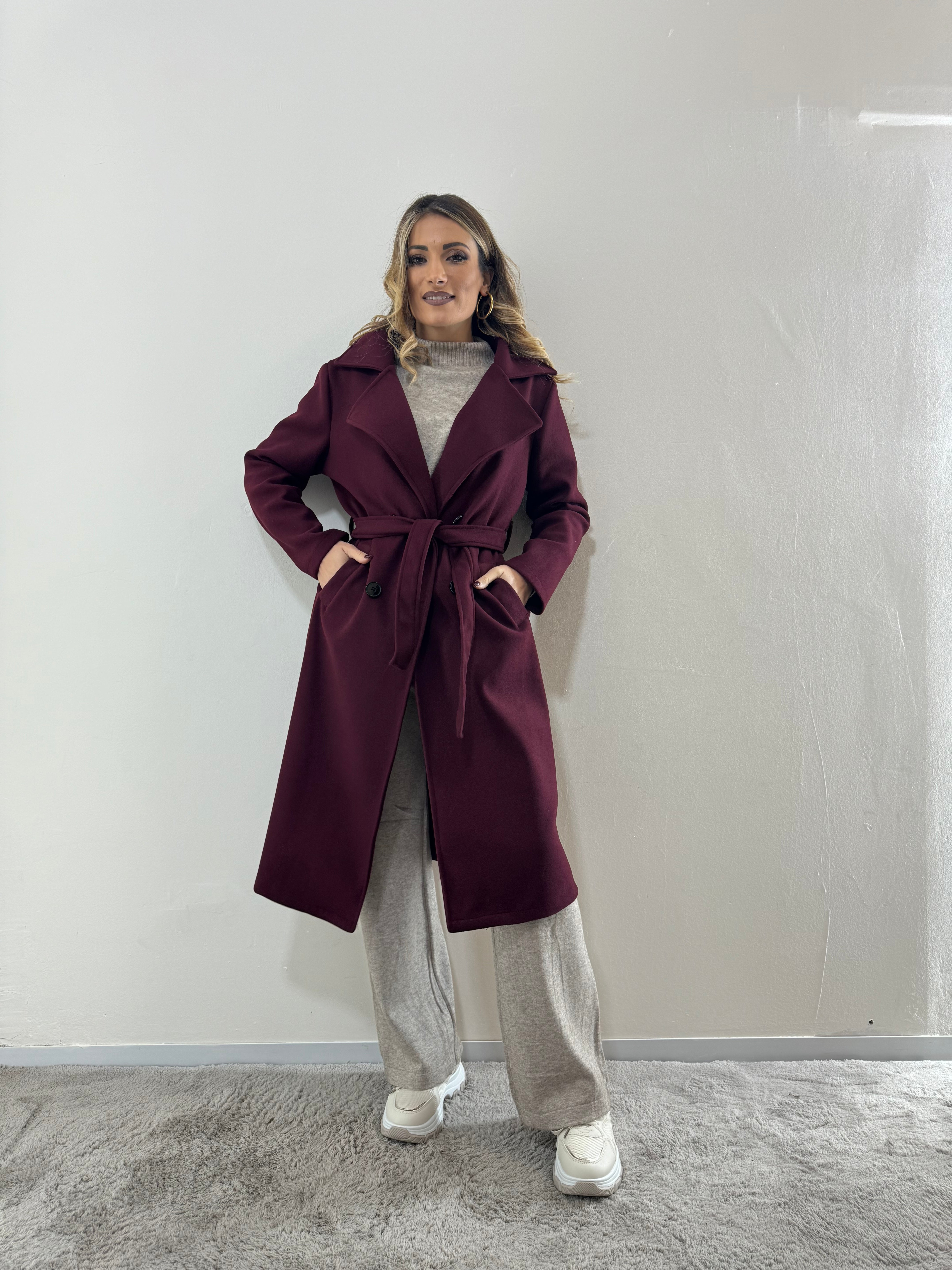 Cappotto Bordeaux