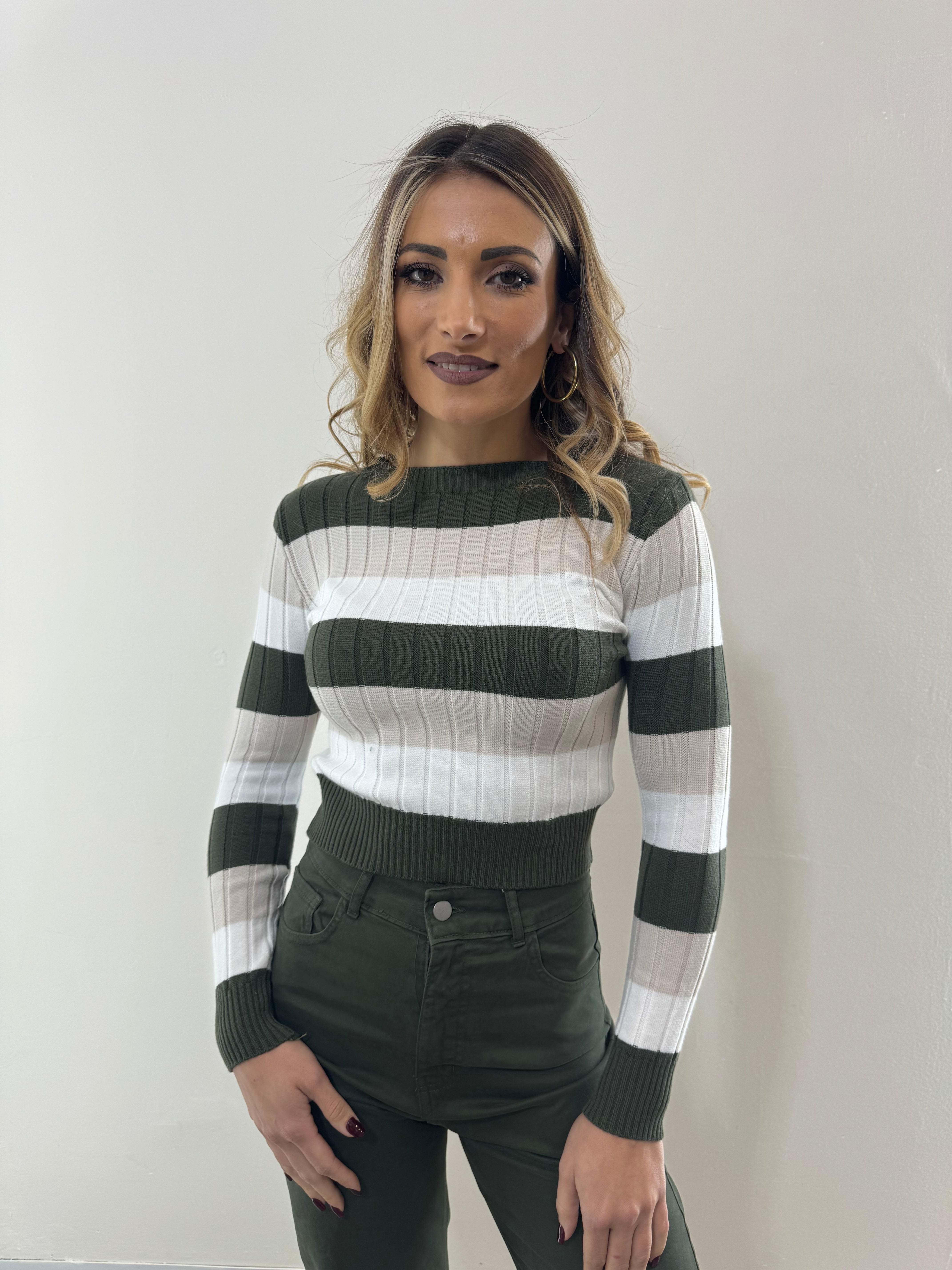 Pull Lana Rasata Verde