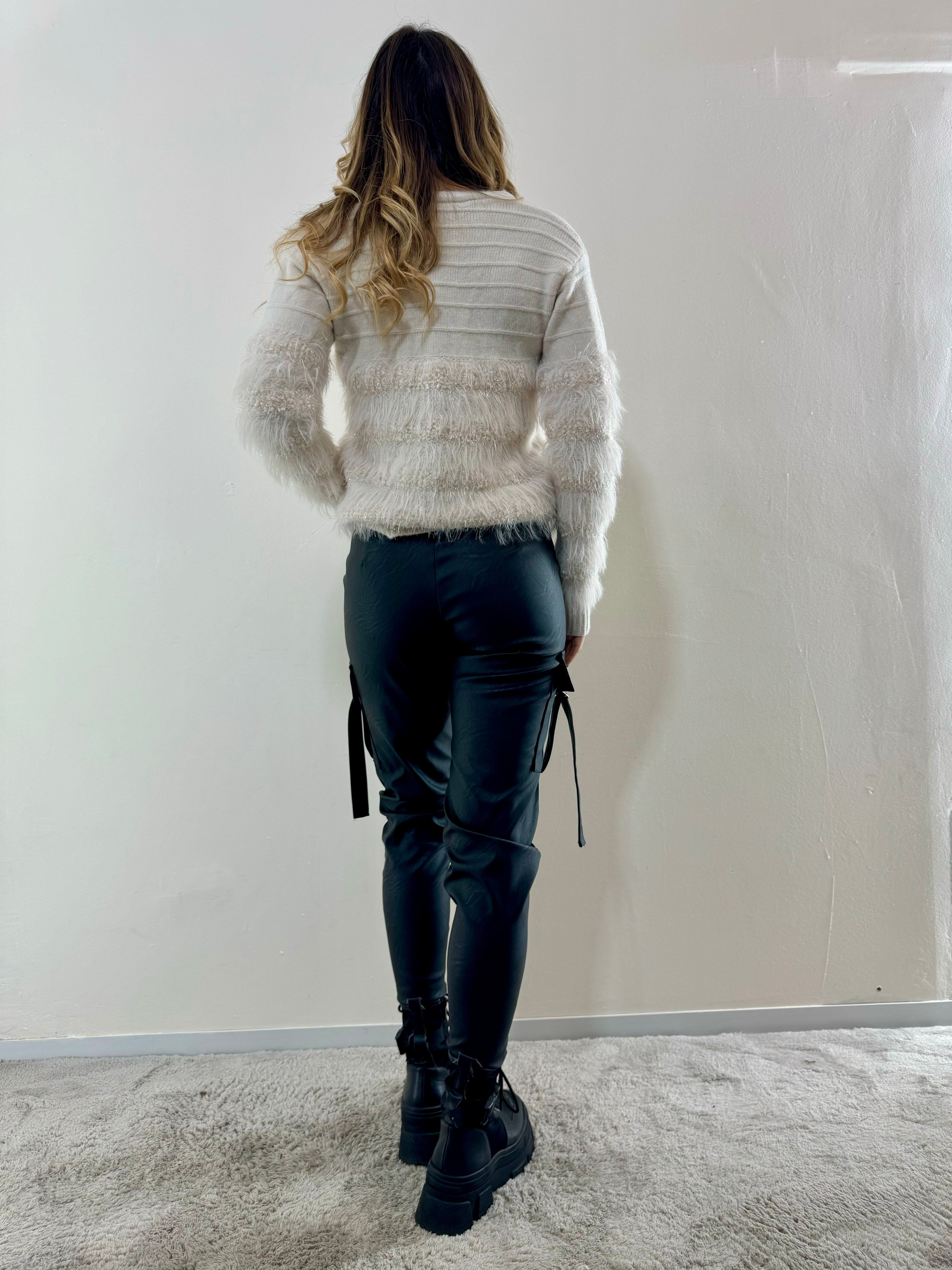 Pantaloni Ecopelle Black